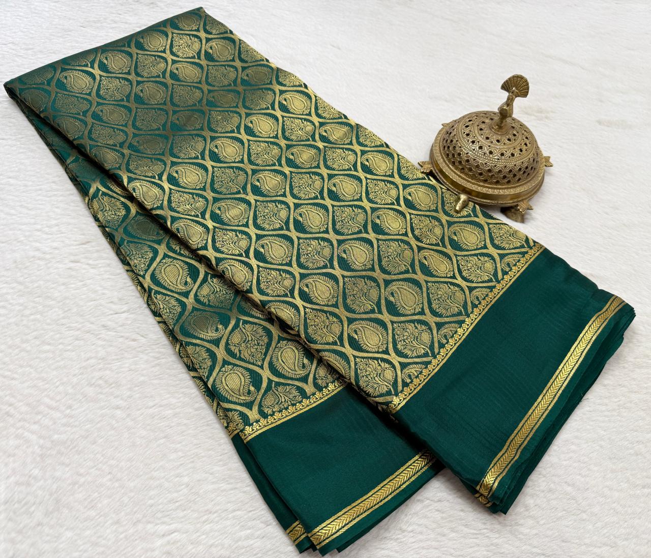 Exclusive Brocade Soft Silk Saree with Rich Weaving & Elegant Border