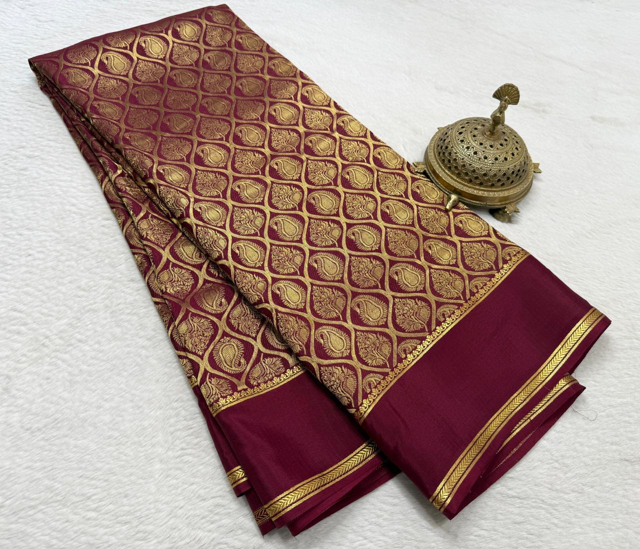 Exclusive Brocade Soft Silk Saree with Rich Weaving & Elegant Border