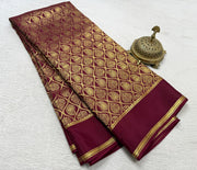 Exclusive Brocade Soft Silk Saree with Rich Weaving & Elegant Border