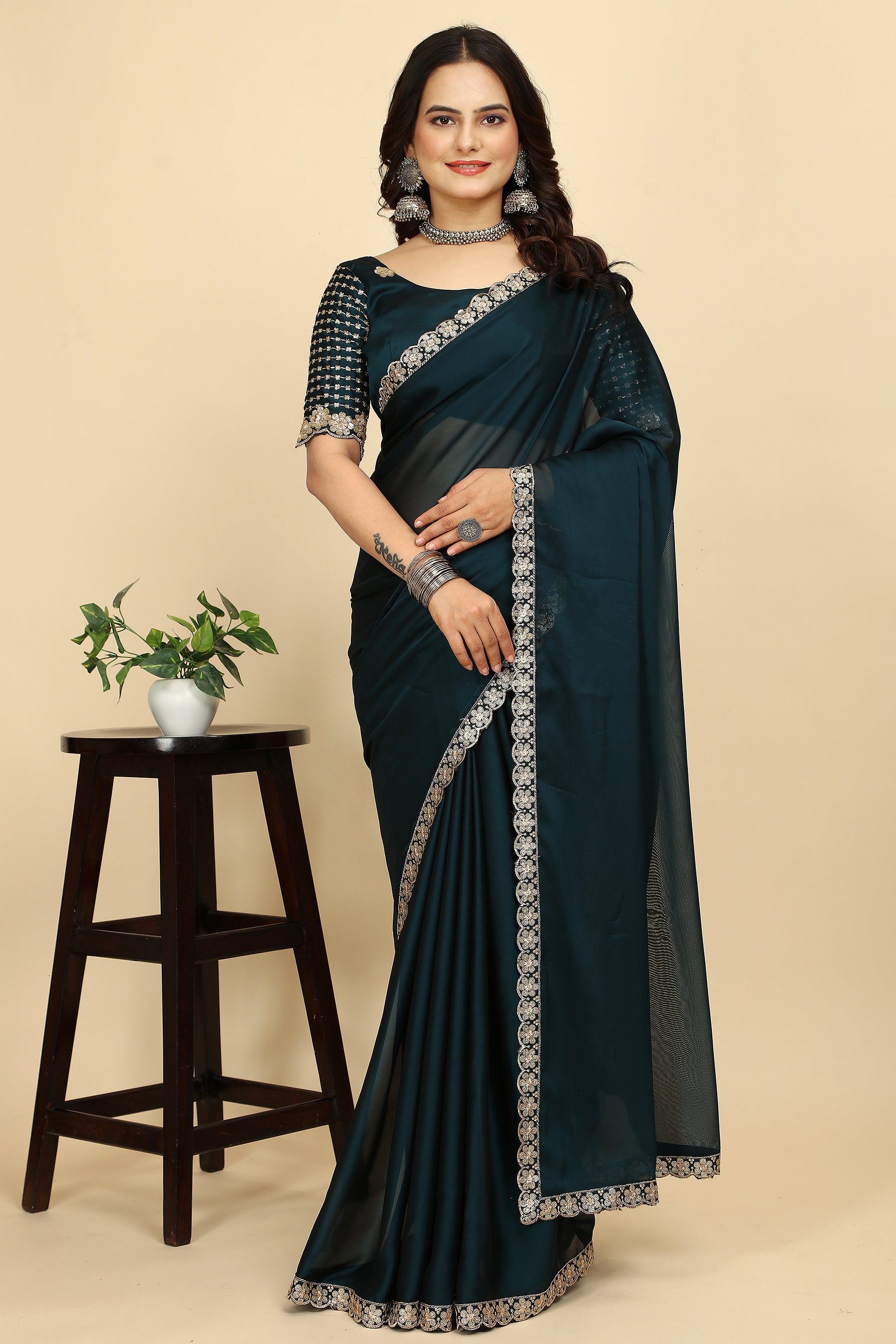 Wear the Brilliance: The Ultimate Embroidered Saree