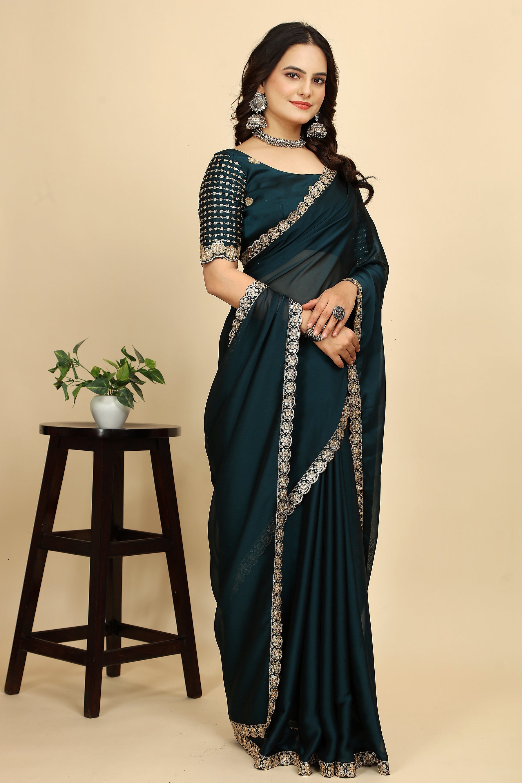 Wear the Brilliance: The Ultimate Embroidered Saree