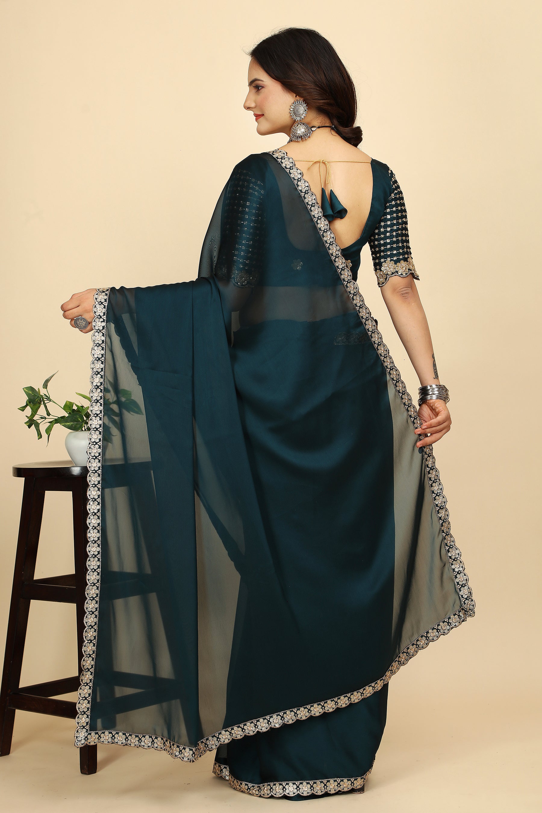 Wear the Brilliance: The Ultimate Embroidered Saree