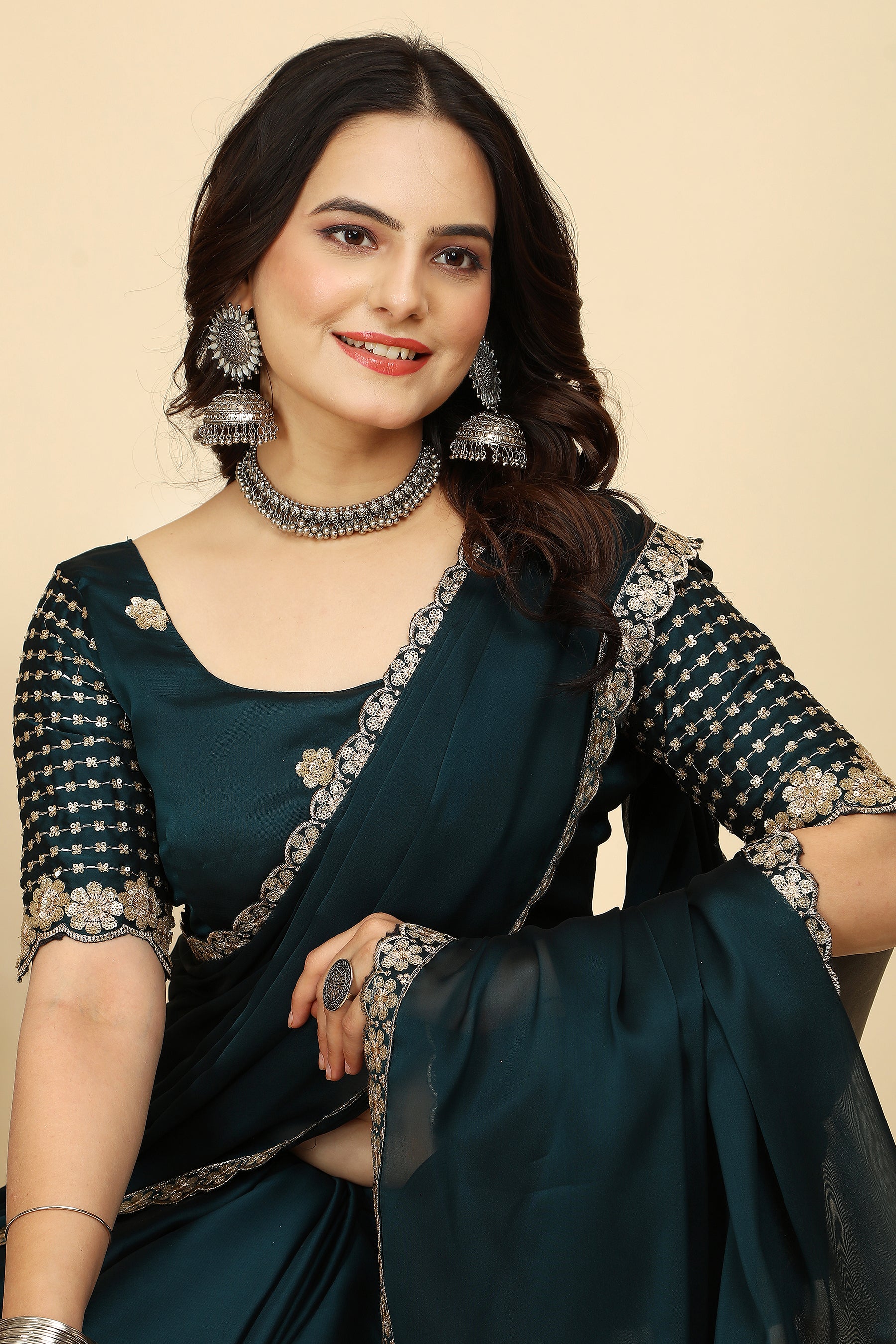 Wear the Brilliance: The Ultimate Embroidered Saree