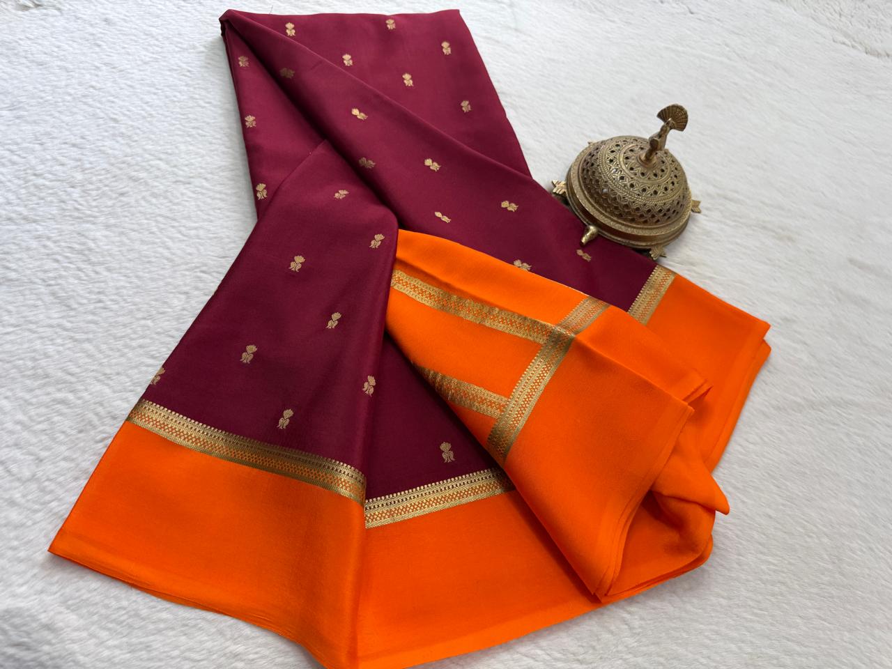 Crepe Mangoo Silk Saree with Bentex Border & Rich Pallu | Elegant Festive Collection