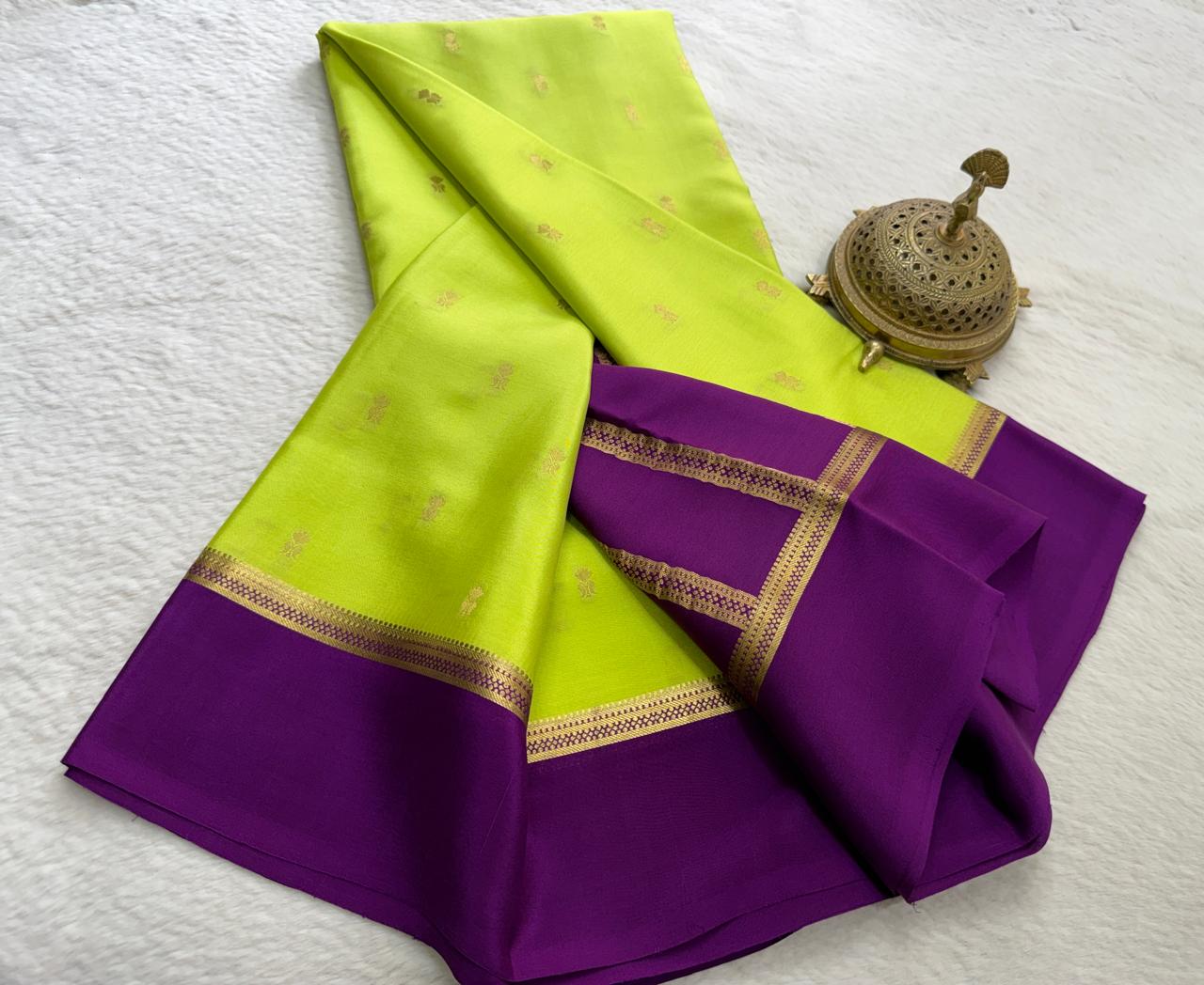 Crepe Mangoo Silk Saree with Bentex Border & Rich Pallu | Elegant Festive Collection