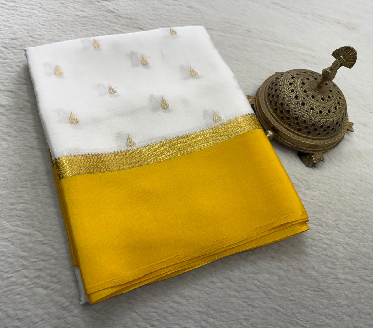 Crepe Mangoo Silk Saree with Bentex Border & Rich Pallu | Elegant Festive Collection