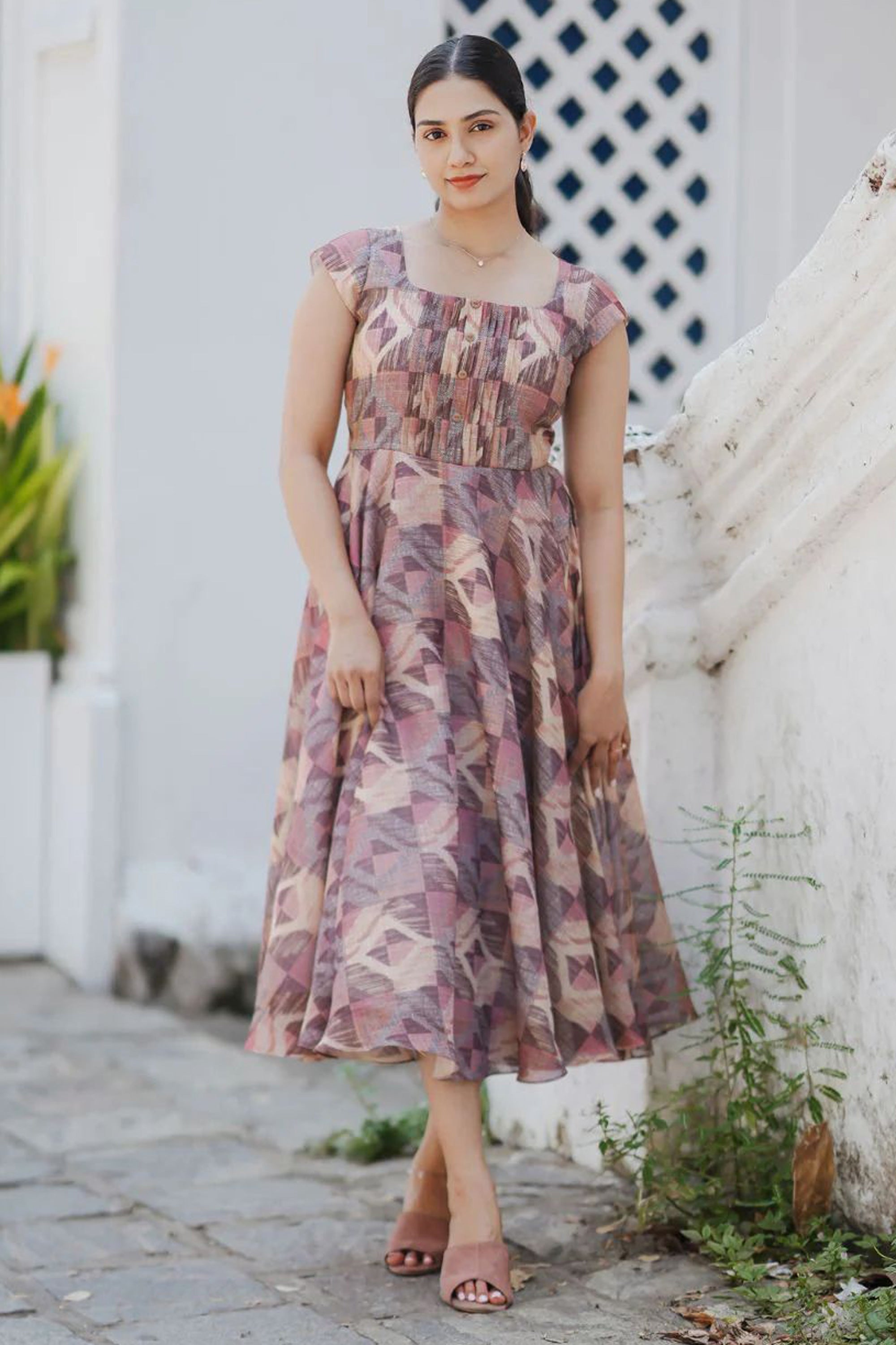 Women's Multicolour Tissue Dress