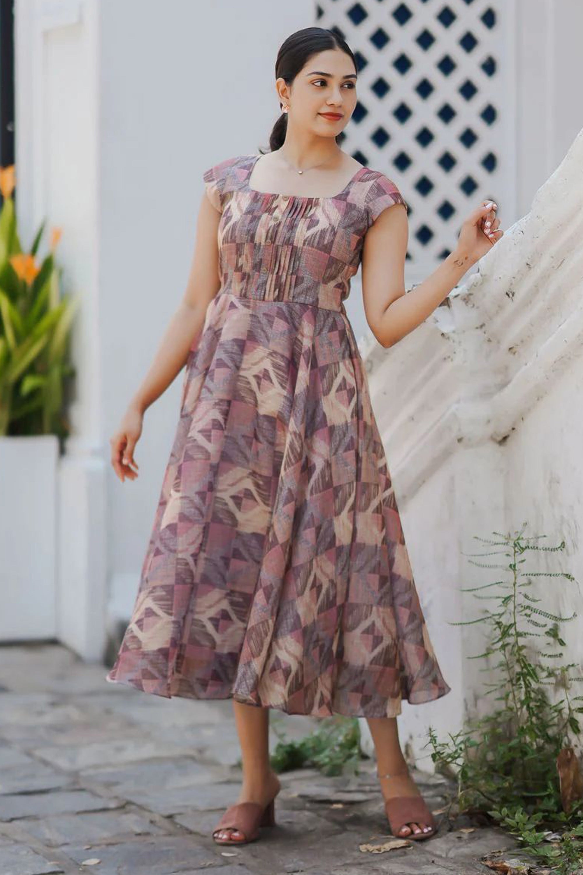 Women's Multicolour Tissue Dress