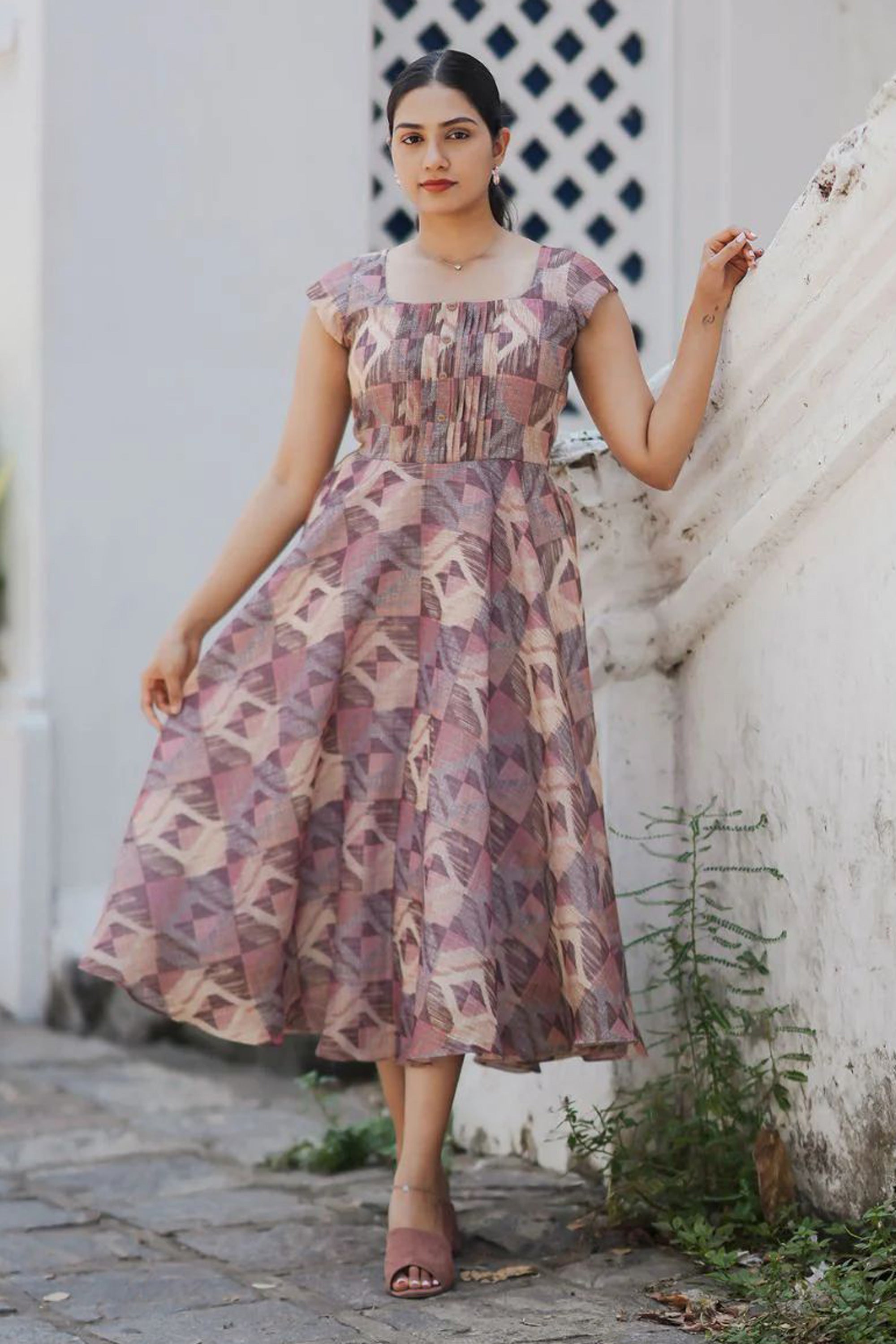 Women's Multicolour Tissue Dress