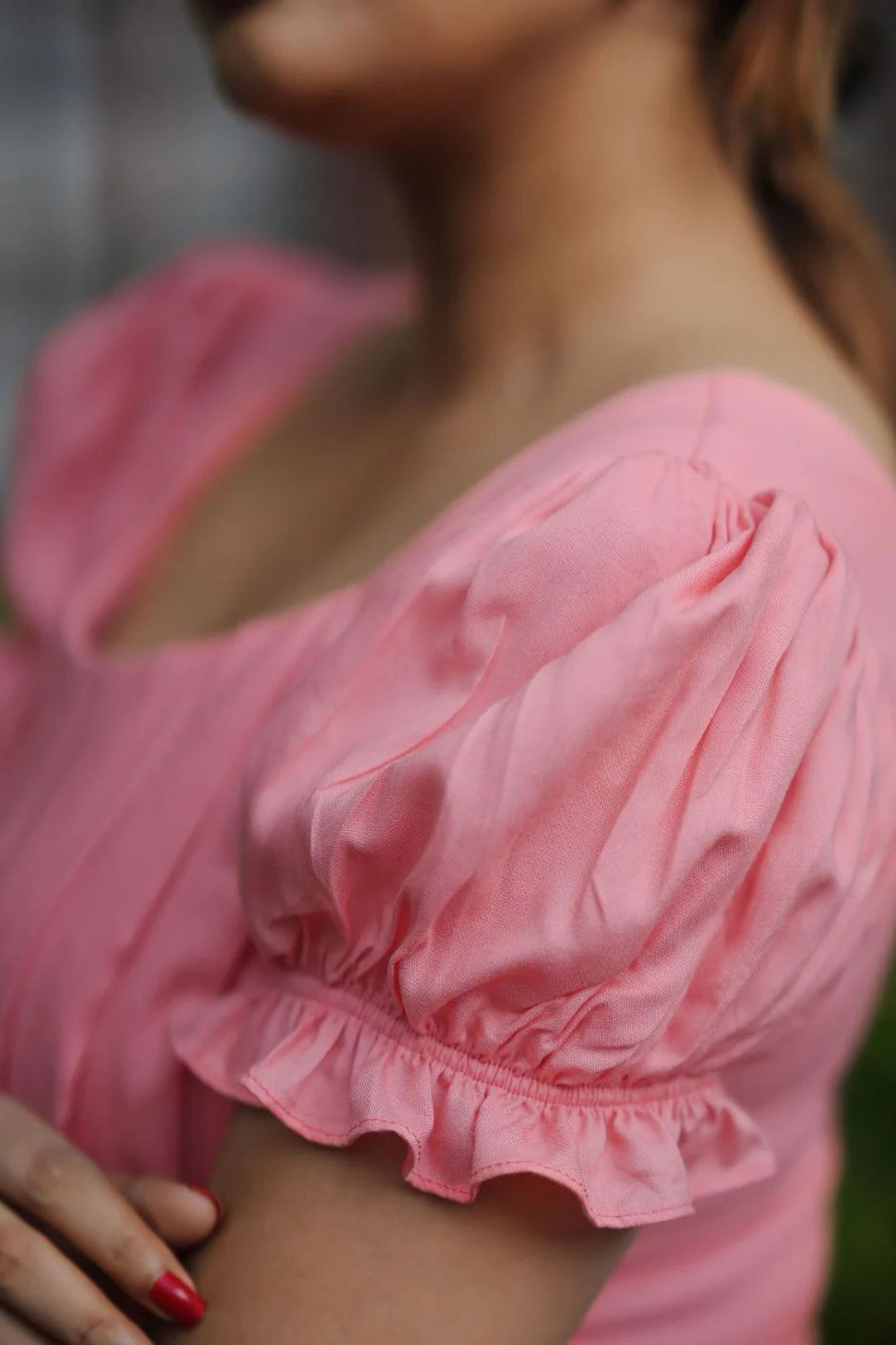 Women's Wearing Daisy Drizzle Pink Dress