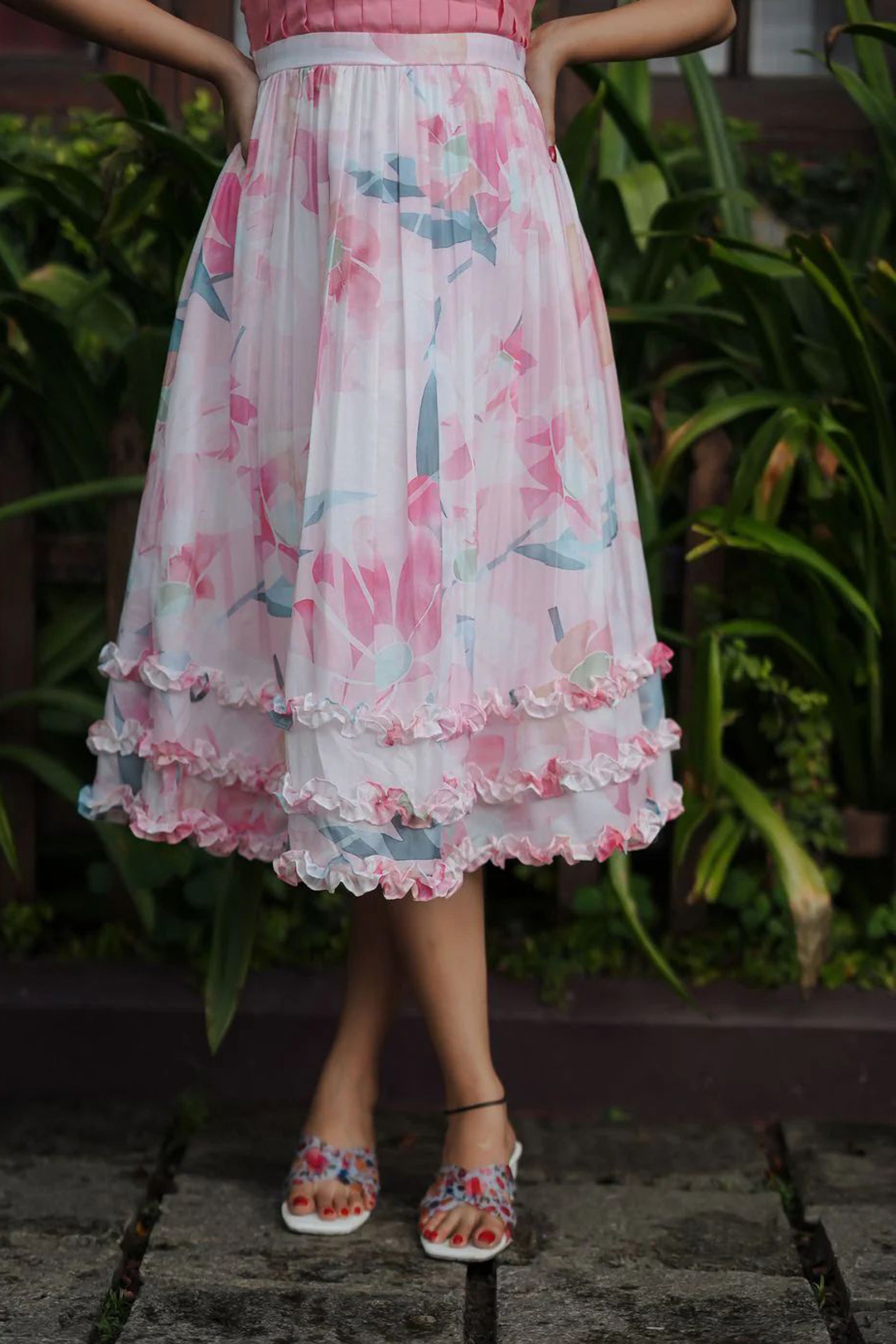 Women's Wearing Daisy Drizzle Pink Dress