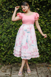 Women's Wearing Daisy Drizzle Pink Dress