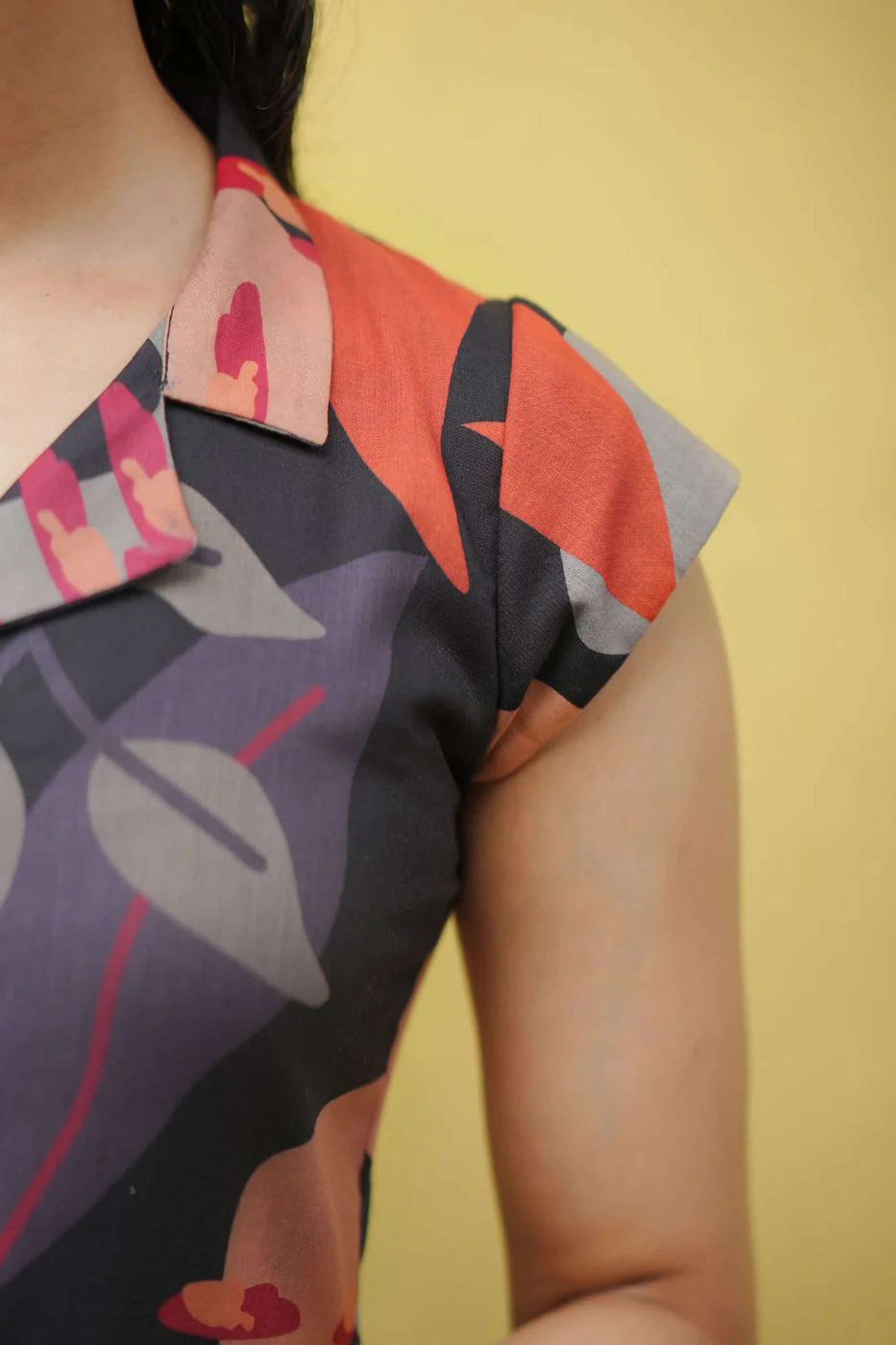 Women's Multi Color Abstract Dress