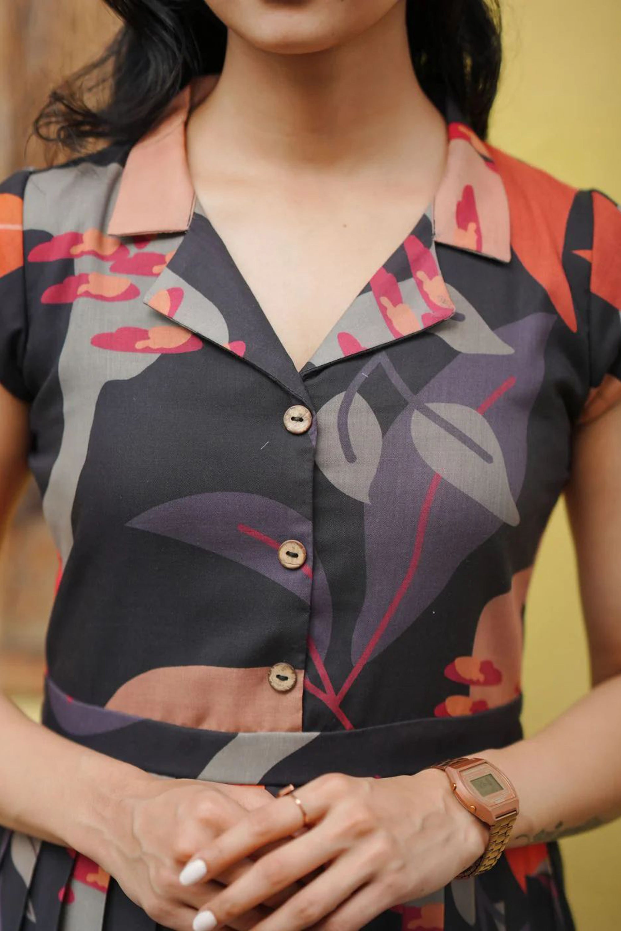 Women's Multi Color Abstract Dress