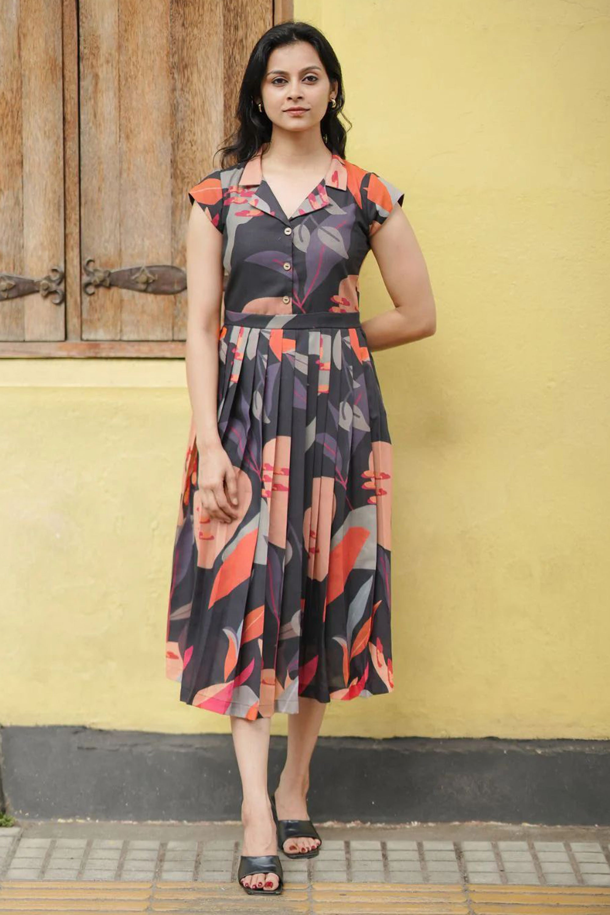 Women's Multi Color Abstract Dress