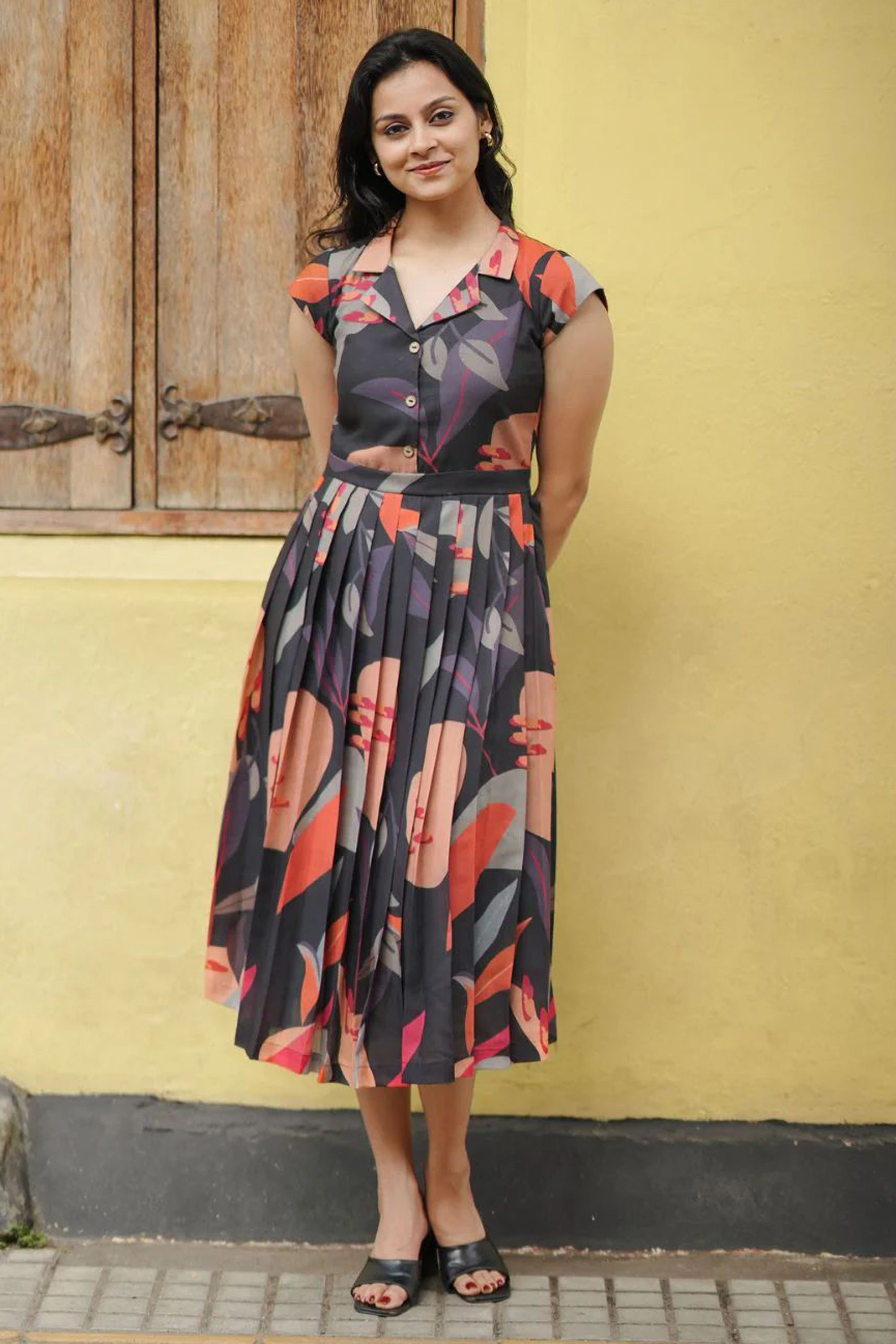 Women's Multi Color Abstract Dress