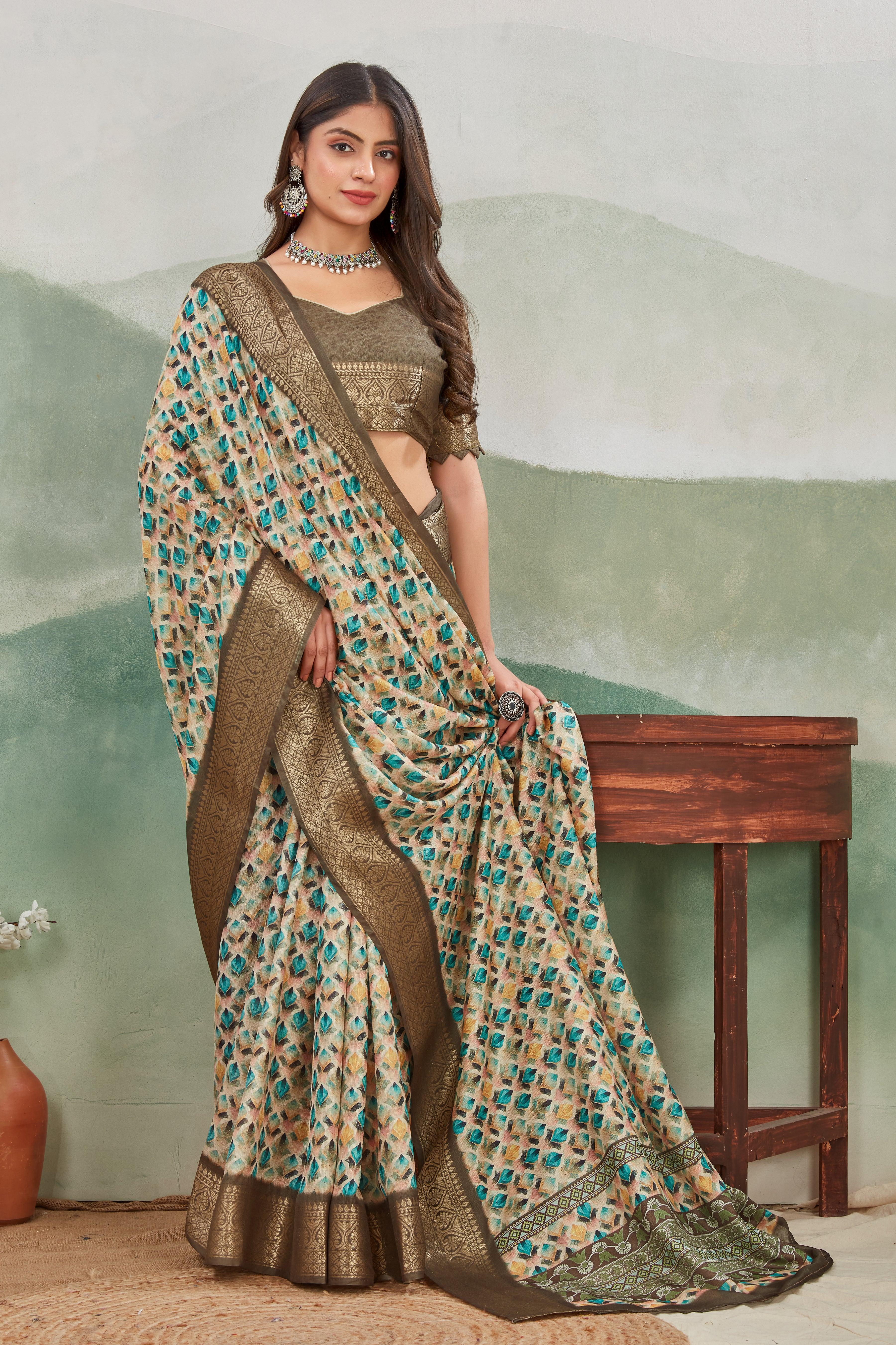 Soft Silk Viscose Khaadi Jute Sarees