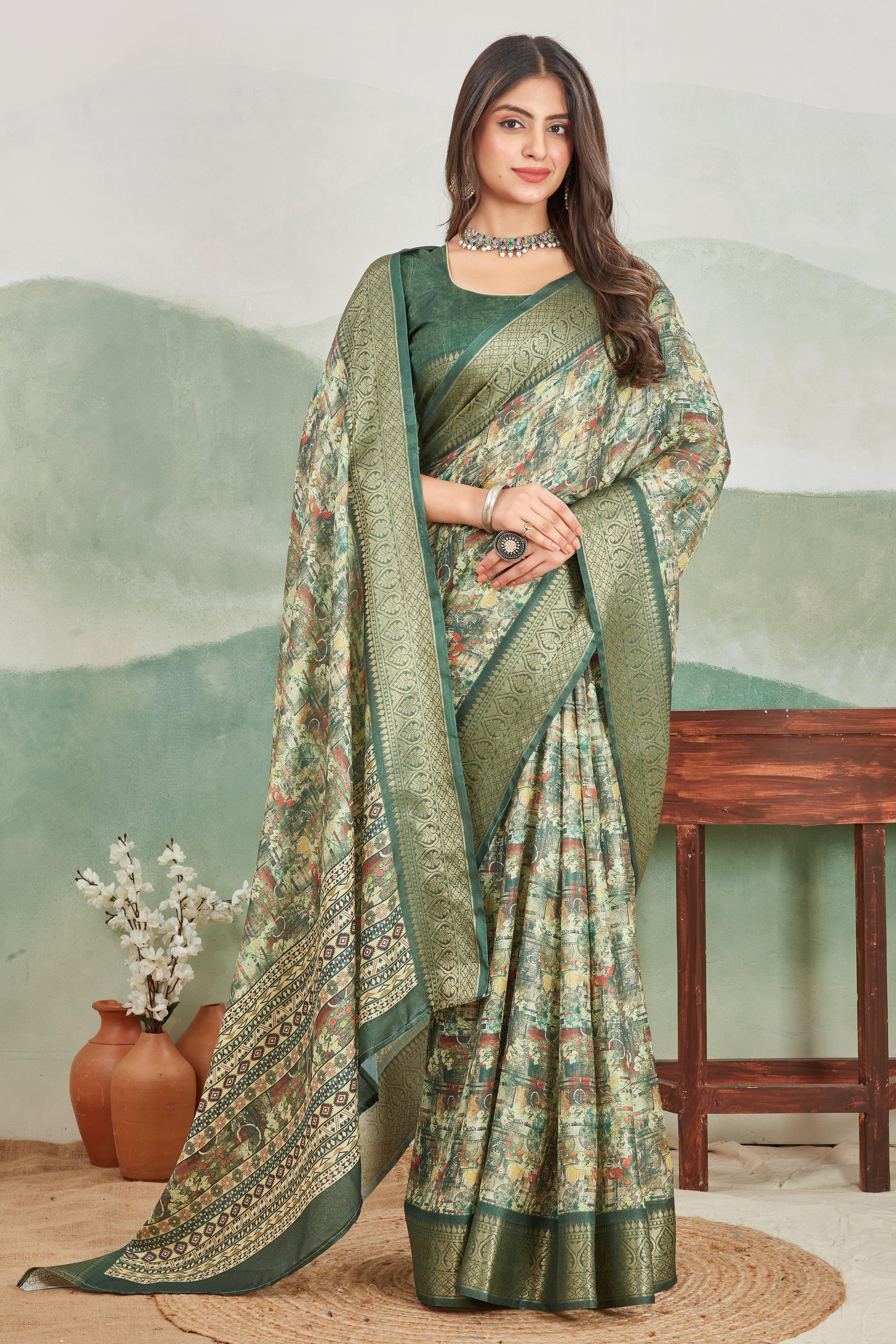 Exclusive Khaadi Jute Soft Silk Sarees