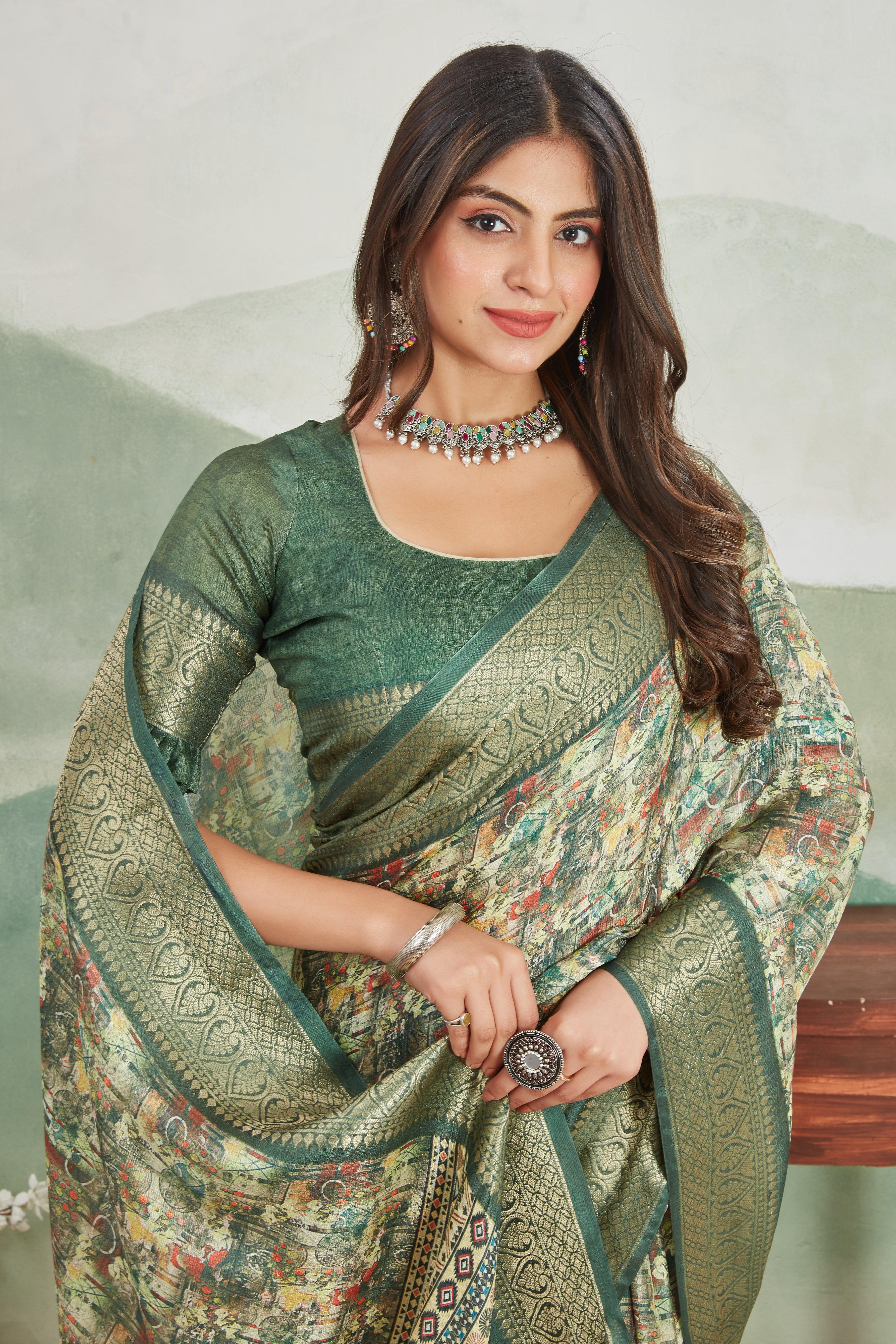 Exclusive Khaadi Jute Soft Silk Sarees