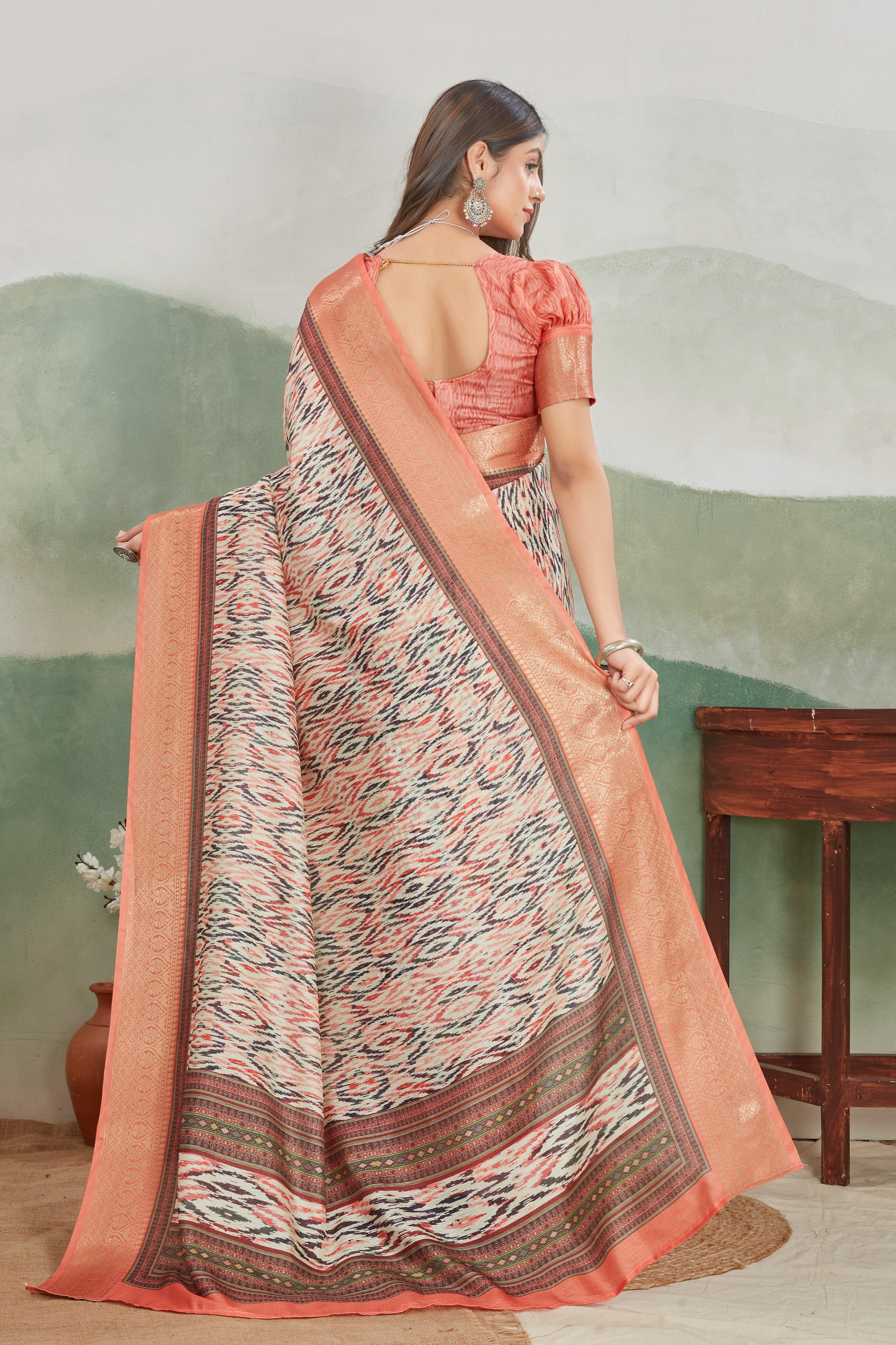 Elegant Viscose Khaadi Jute Soft Silk Sarees for Festive & Party Wear