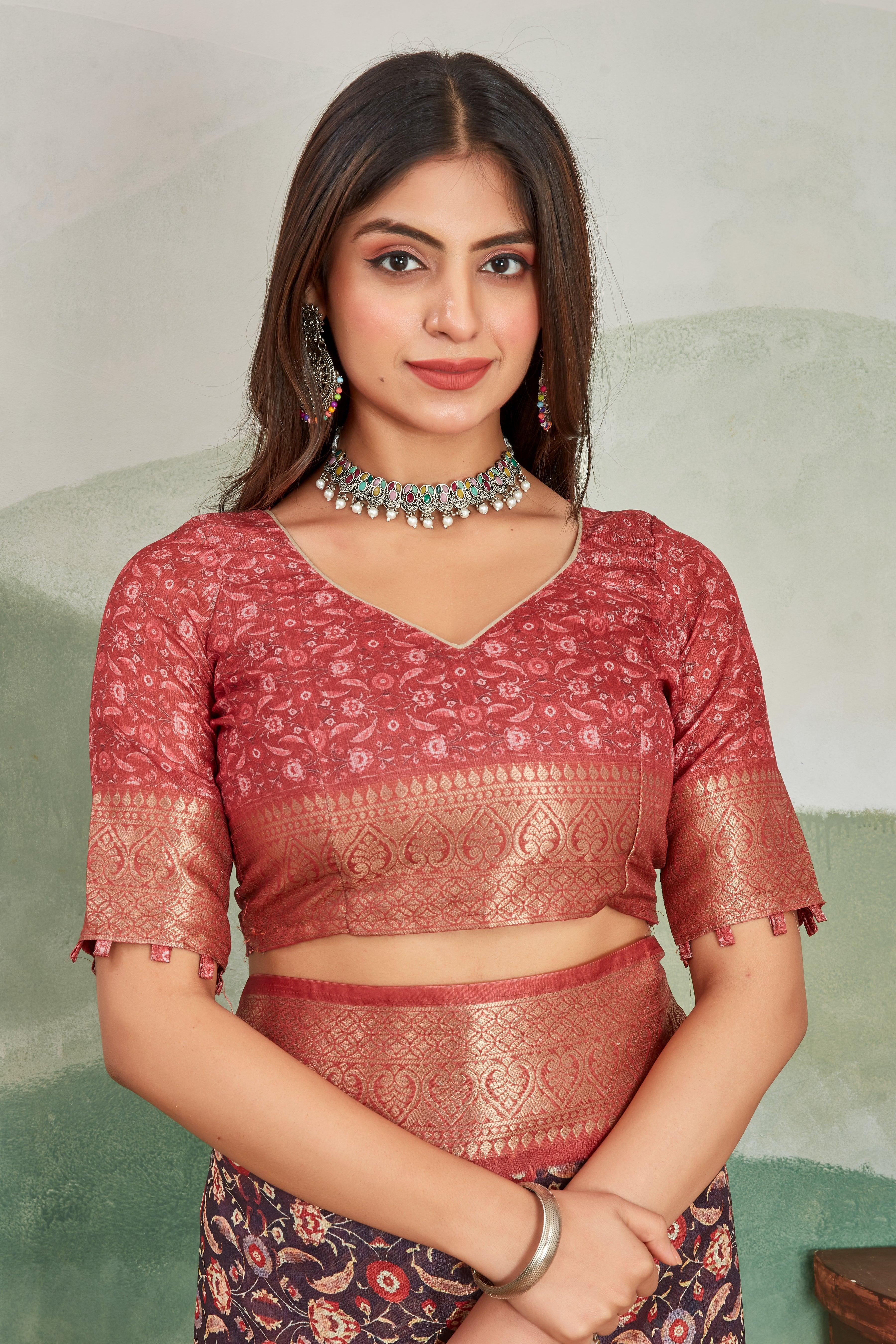 Premium Khaadi Jute Soft Silk Sarees