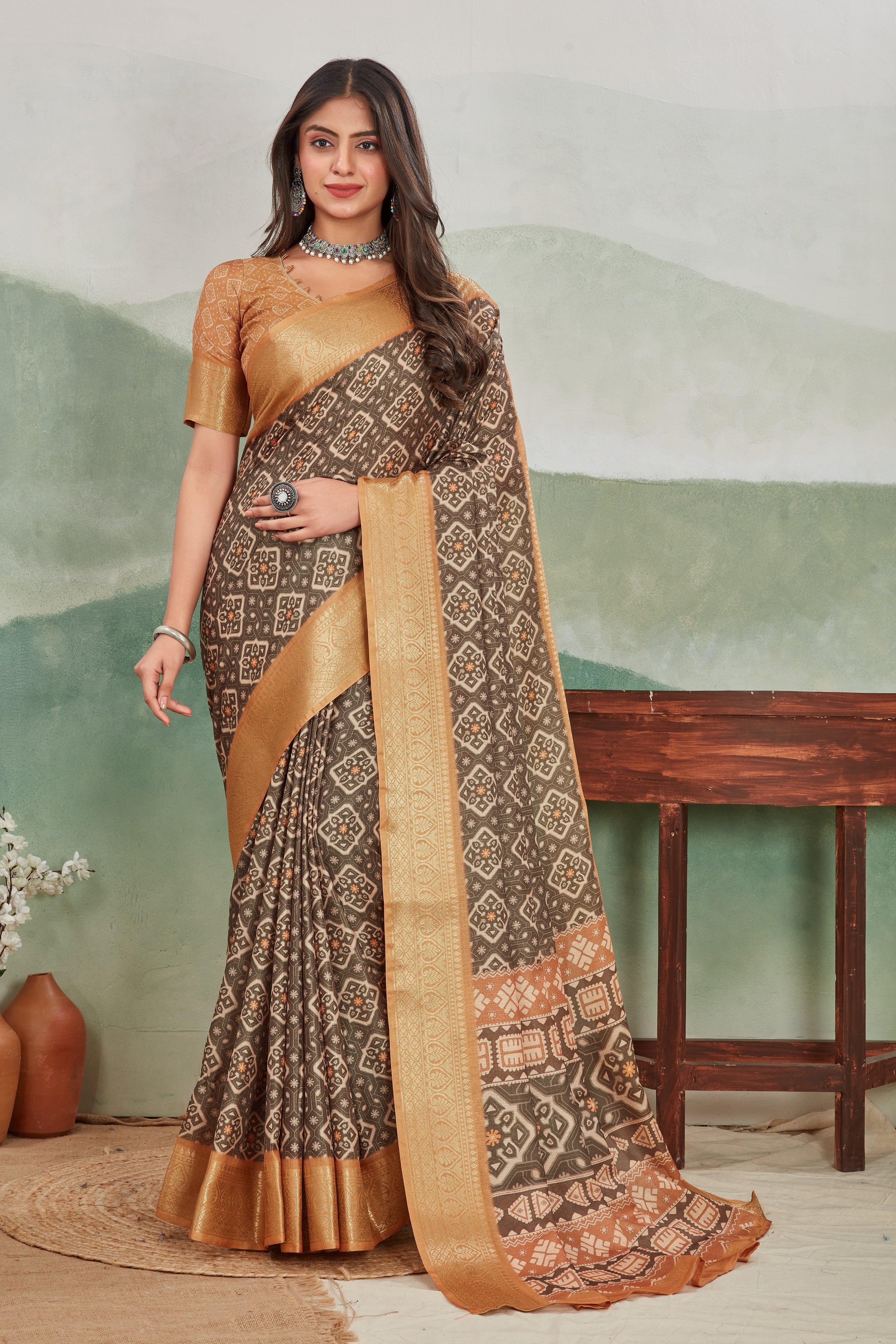 Soft Silk Viscose Khaadi Jute Sarees – Exclusive Handcrafted Elegance