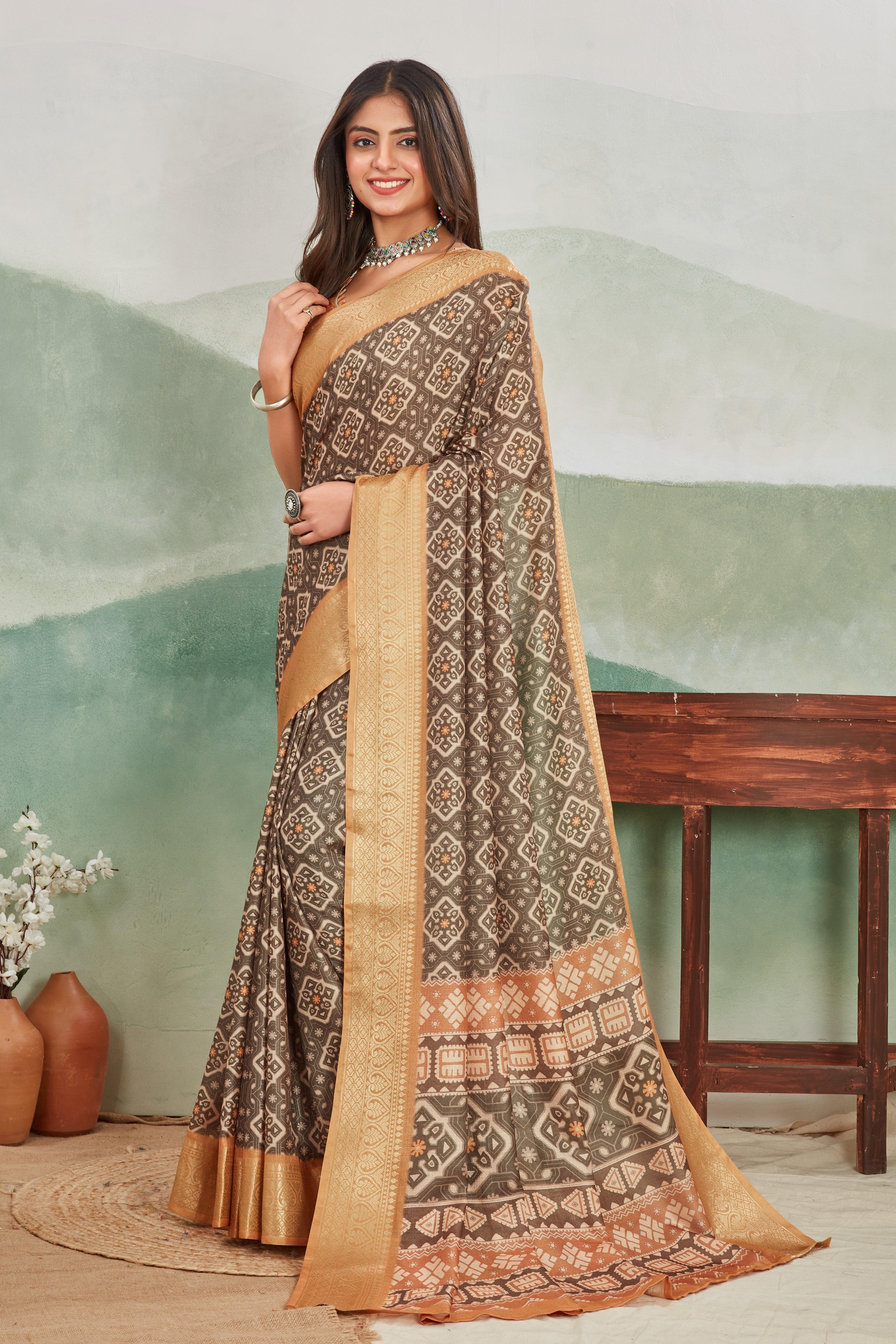 Soft Silk Viscose Khaadi Jute Sarees – Exclusive Handcrafted Elegance