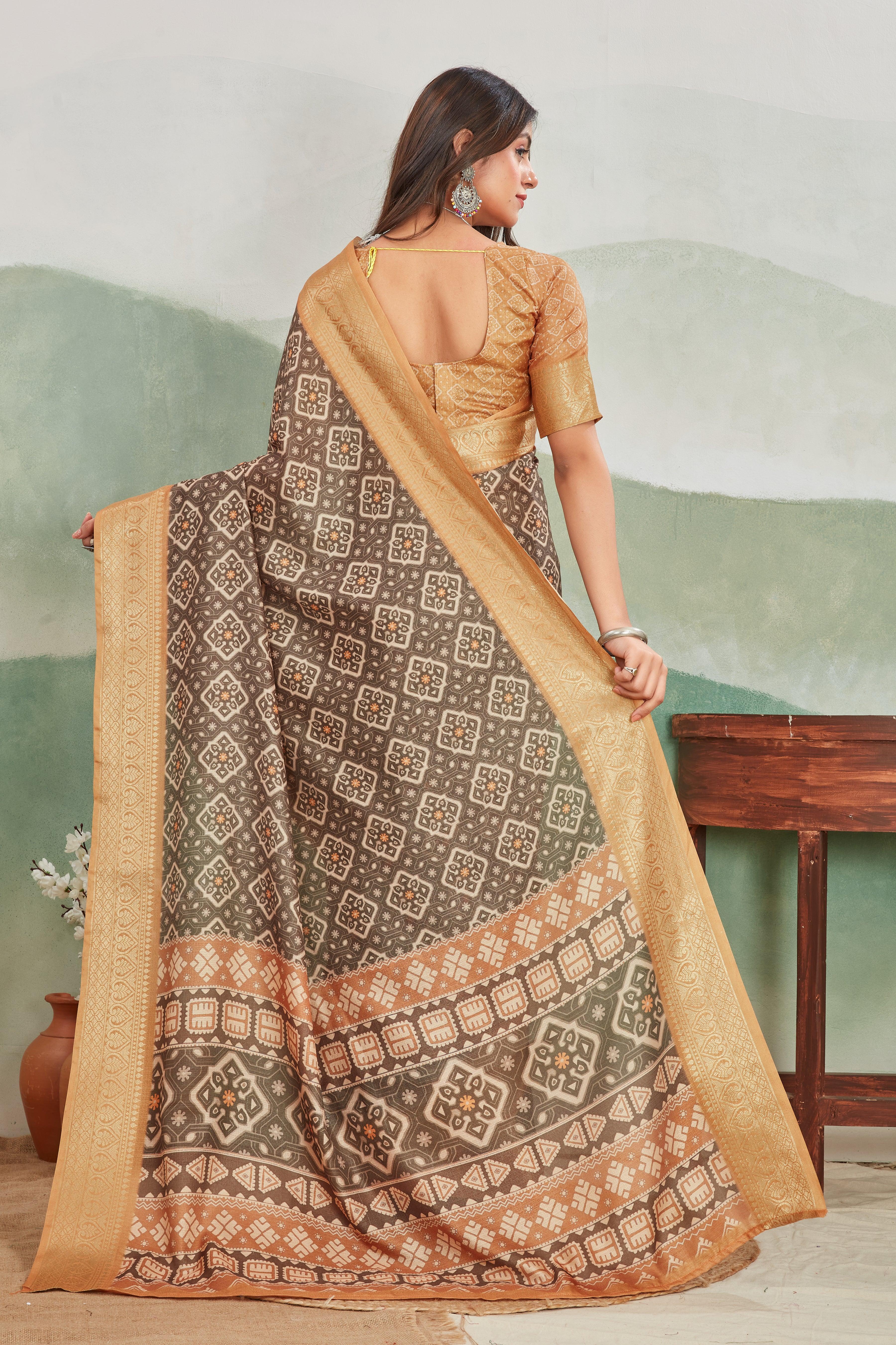 Soft Silk Viscose Khaadi Jute Sarees – Exclusive Handcrafted Elegance