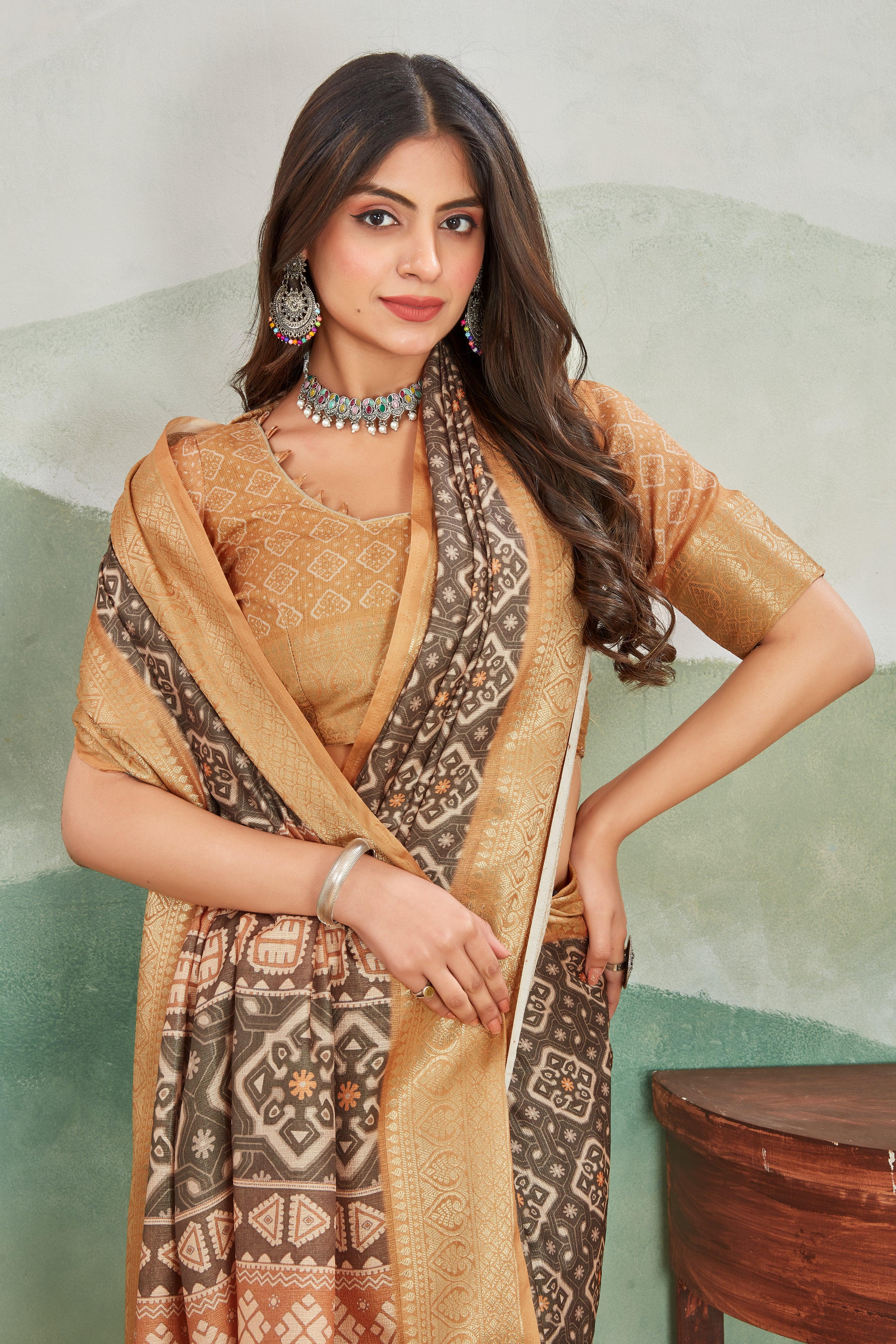 Soft Silk Viscose Khaadi Jute Sarees – Exclusive Handcrafted Elegance