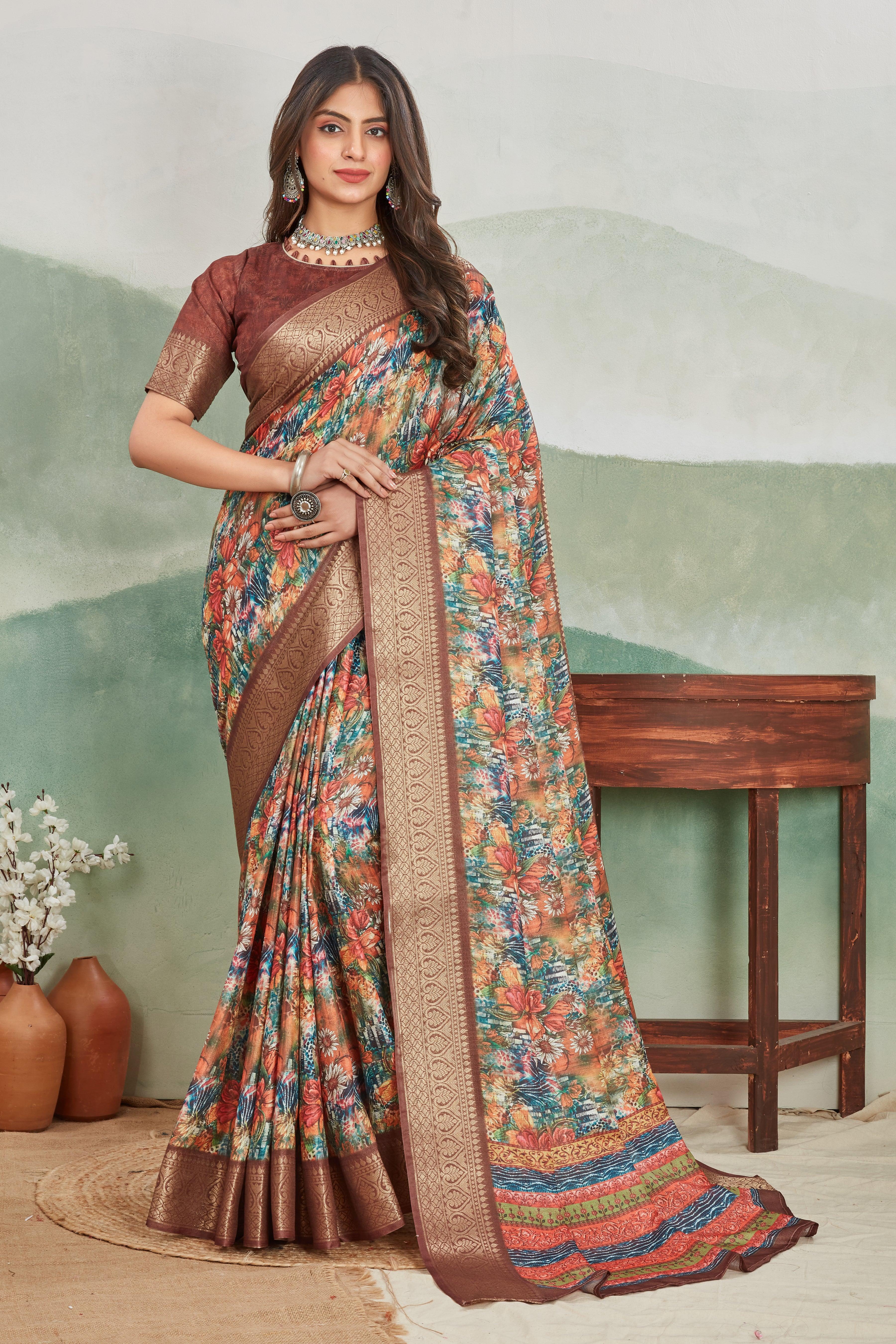 Exclusive Viscose Khaadi Jute Sarees – Soft Silk Elegance Redefined