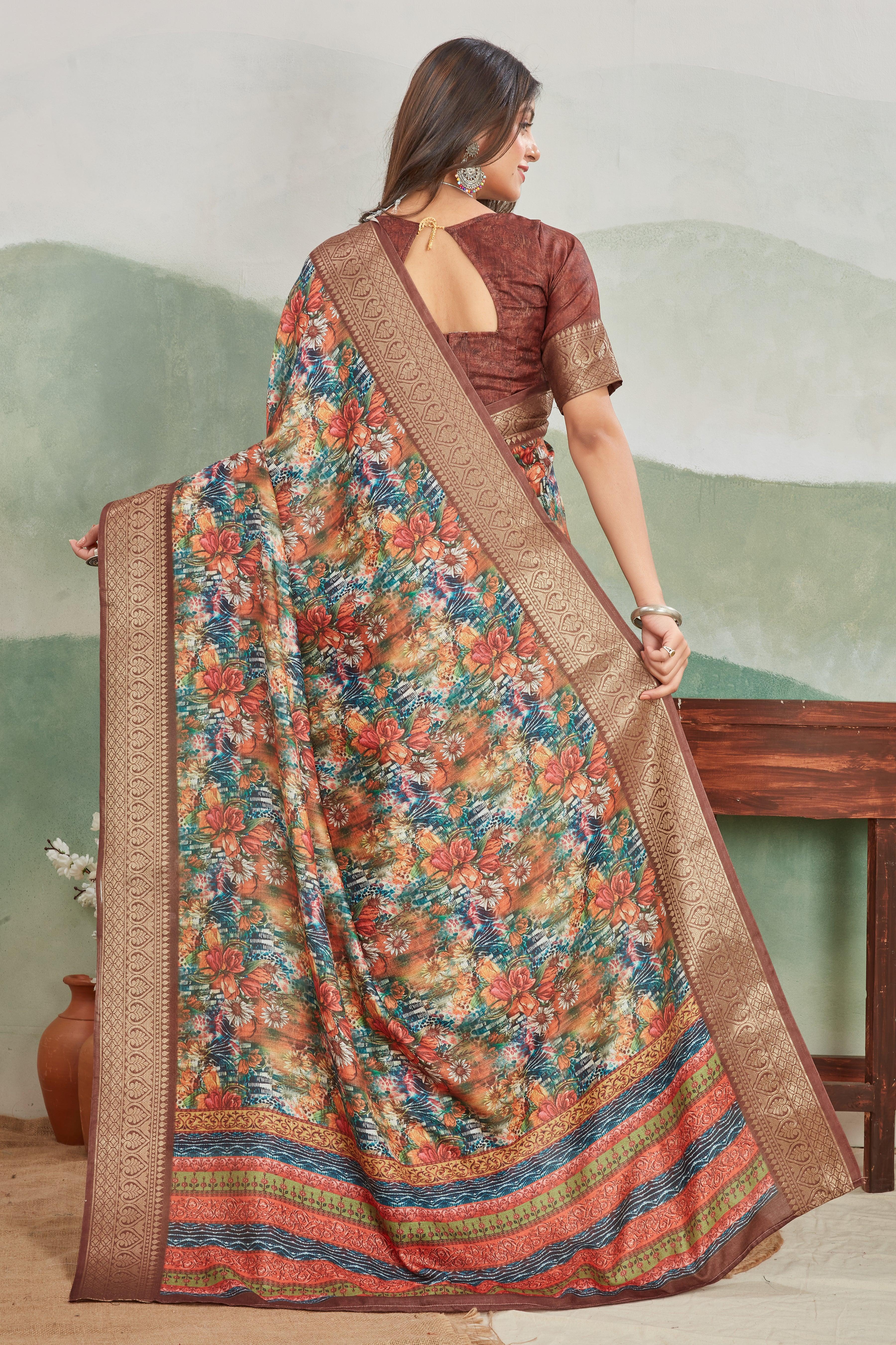 Exclusive Viscose Khaadi Jute Sarees – Soft Silk Elegance Redefined