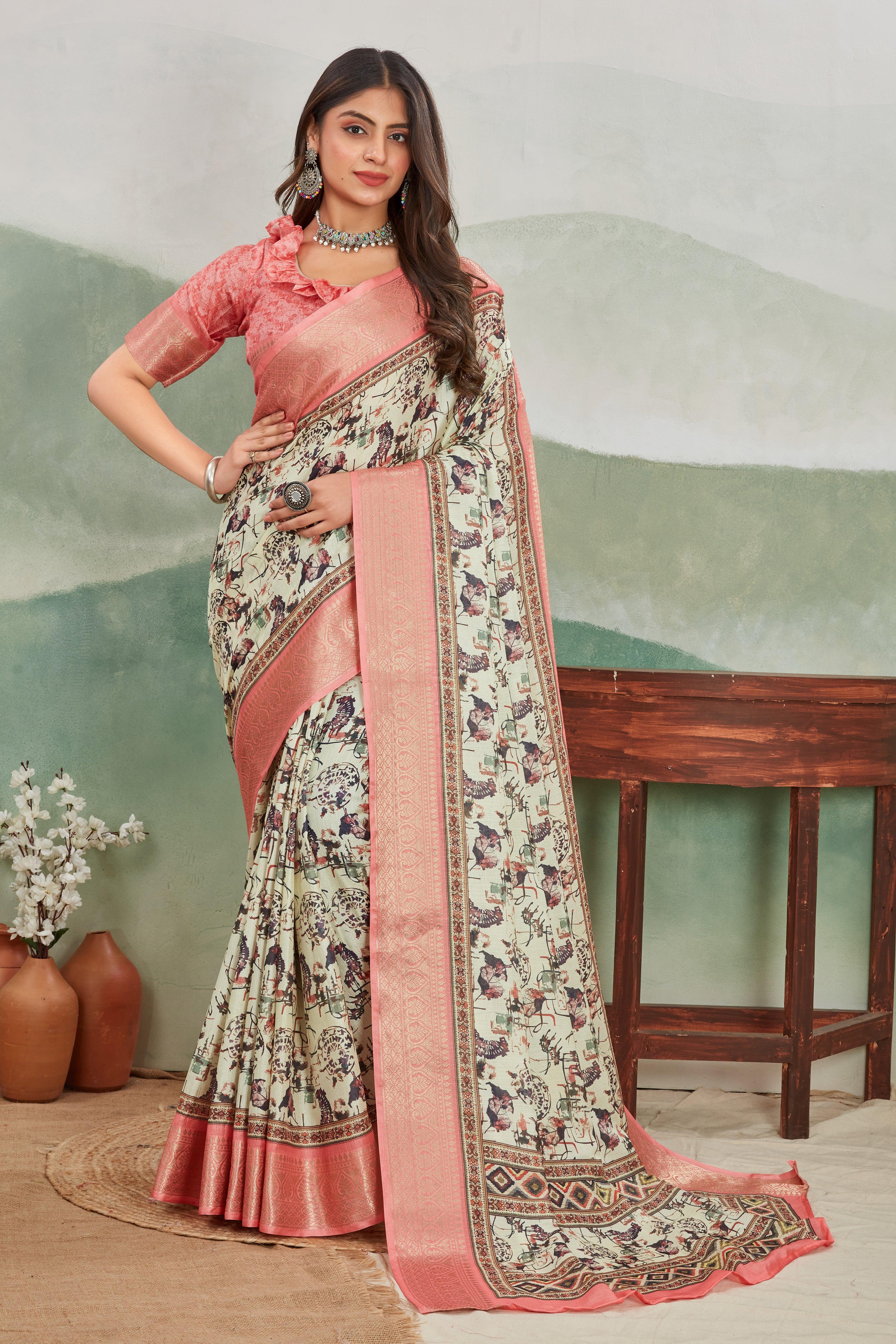 Exclusive Viscose Khaadi Jute Soft Silk Sarees Online – Premium Quality