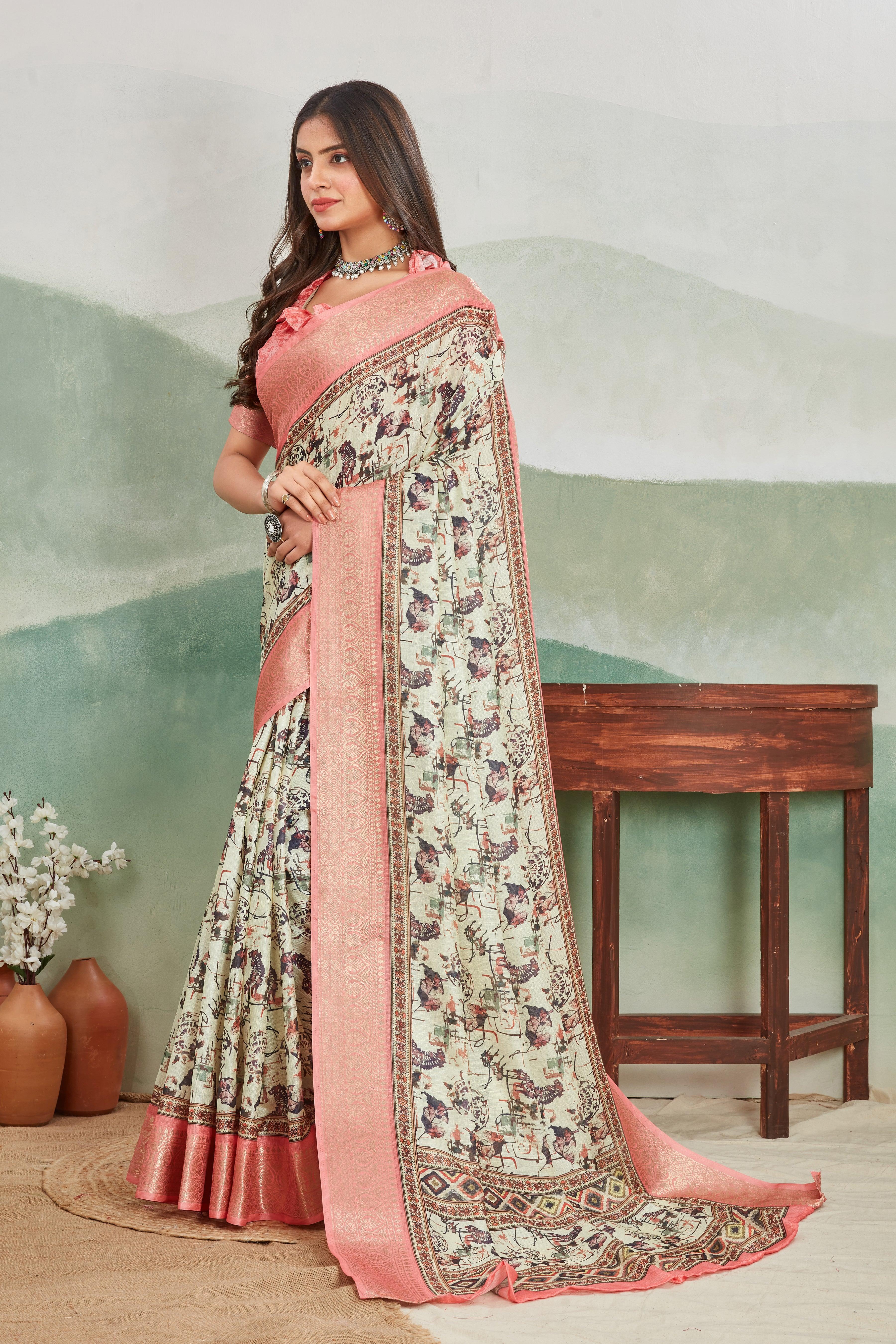 Exclusive Viscose Khaadi Jute Soft Silk Sarees Online – Premium Quality