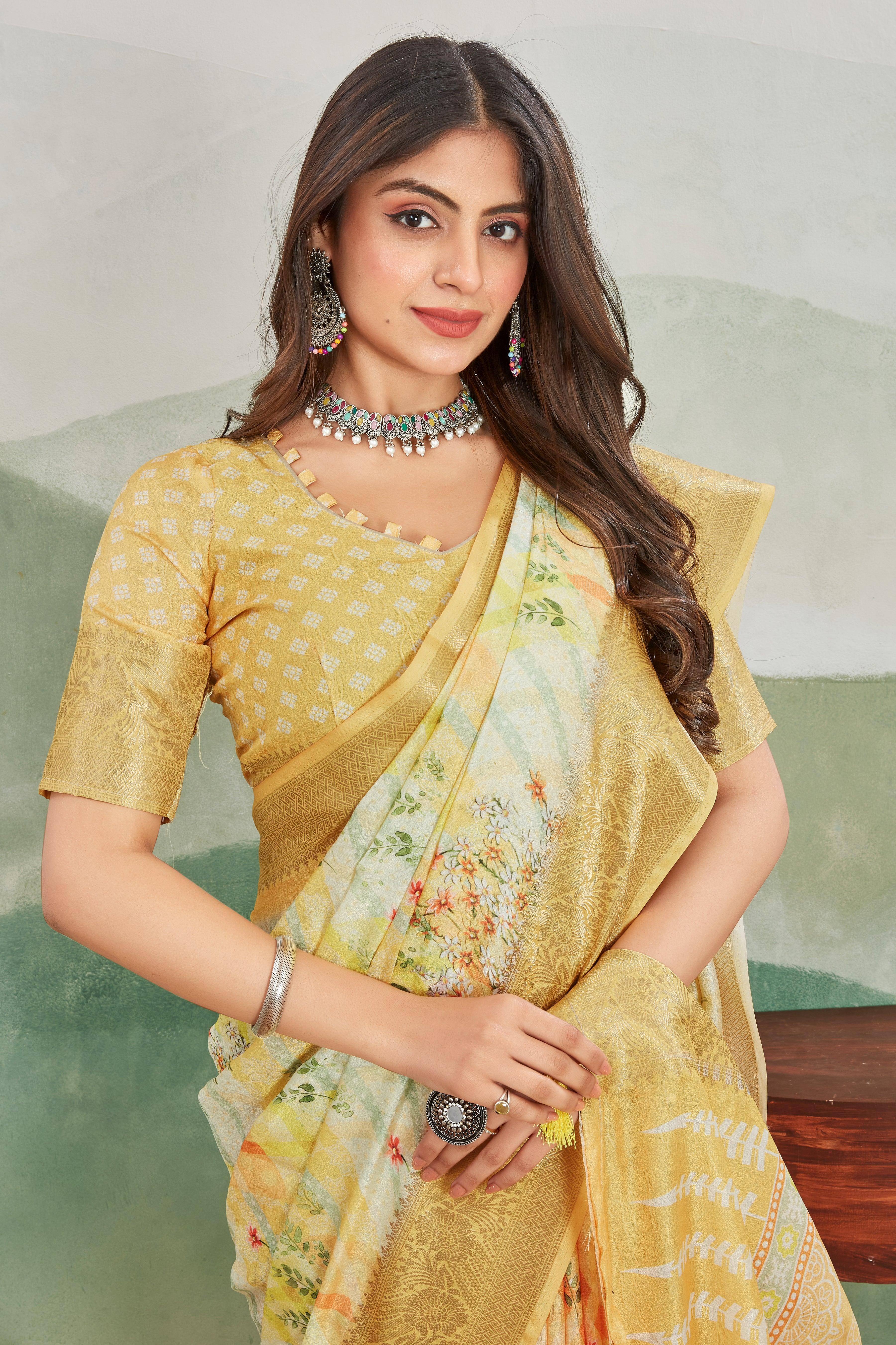 Handcrafted Viscose Khaadi Jute Soft Silk Sarees – Timeless Style