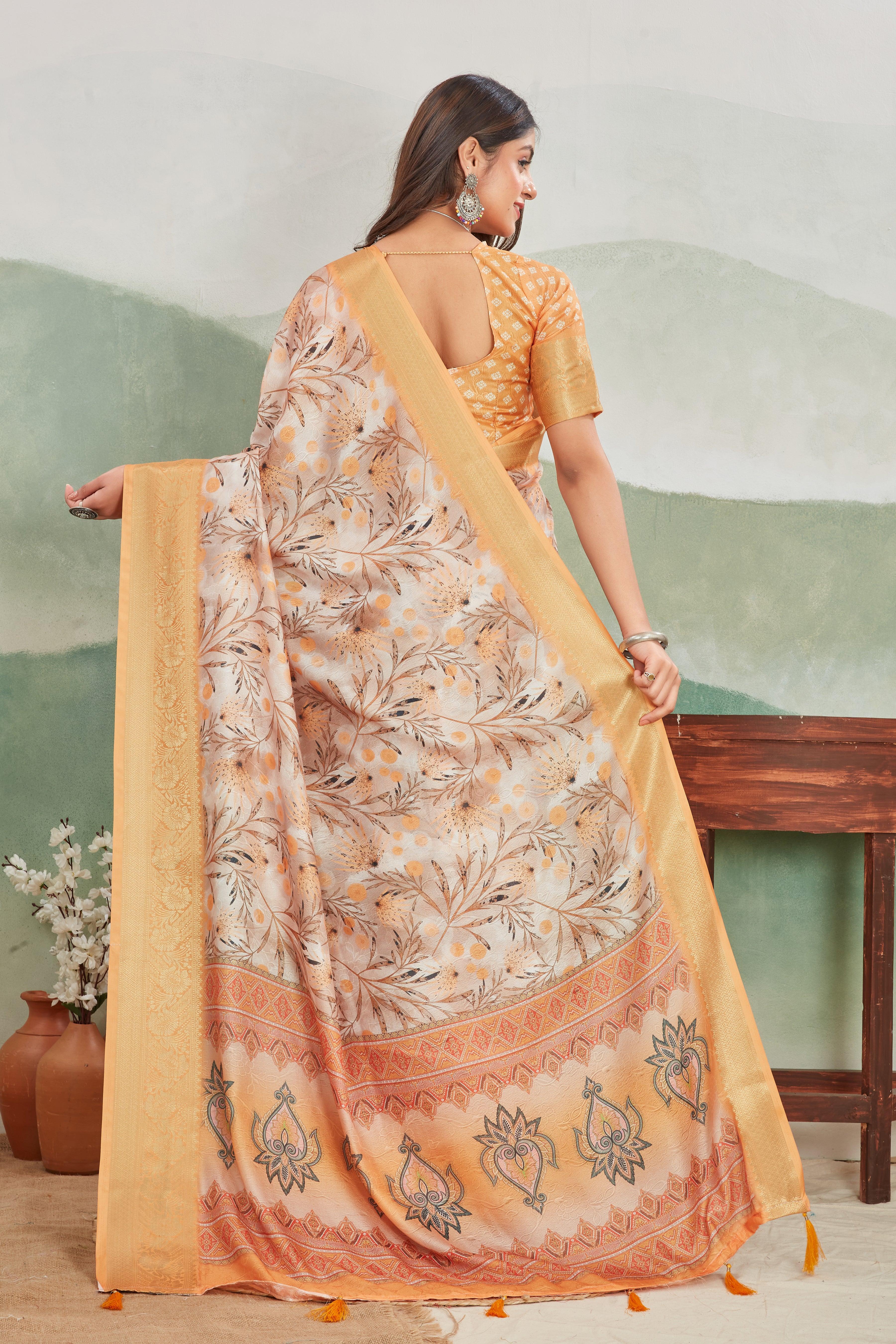 Viscose Khaadi Jute Soft Silk Sarees – Graceful Attire for Women