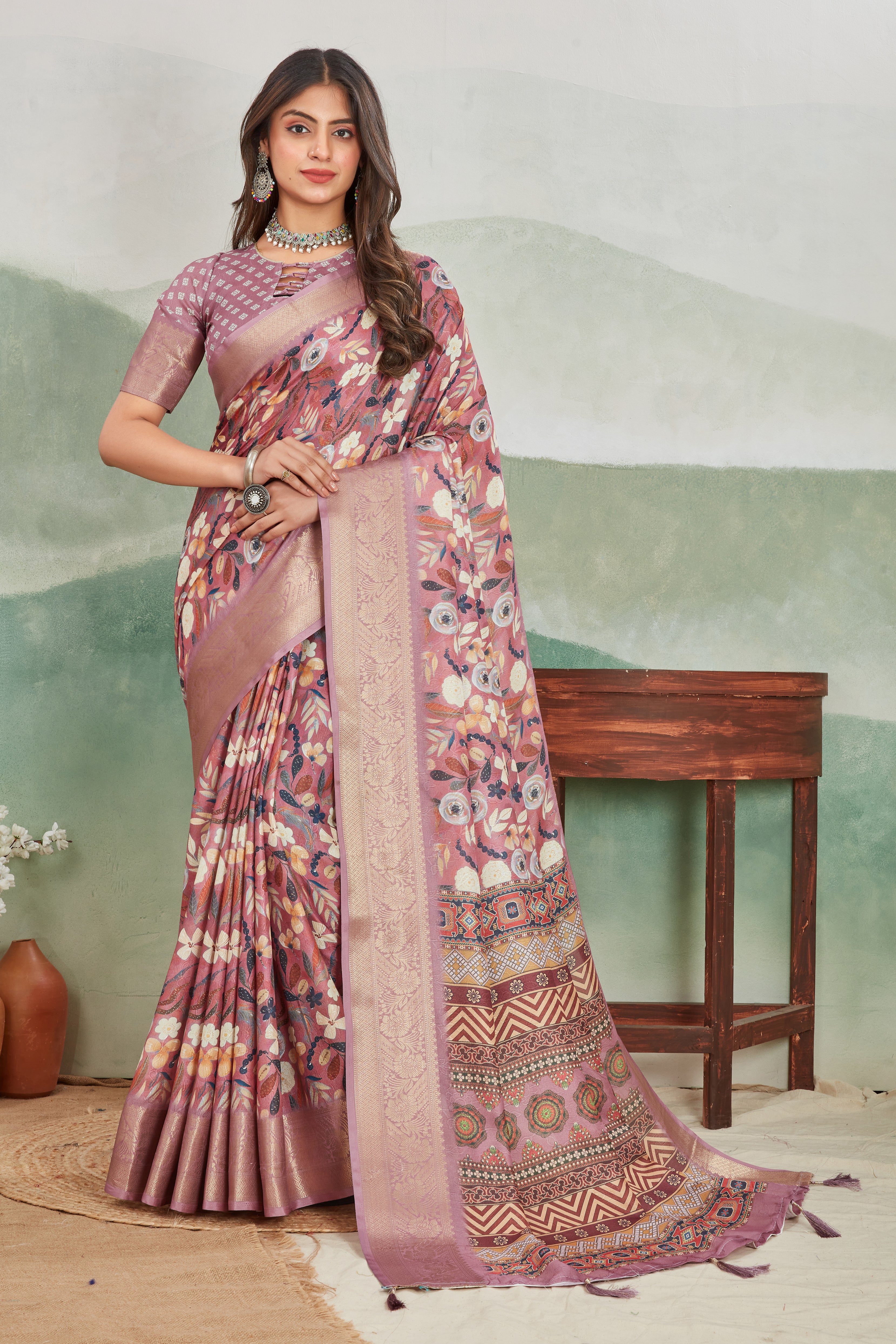 Luxurious Viscose Khaadi Jute Soft Silk Sarees for Special Occasions