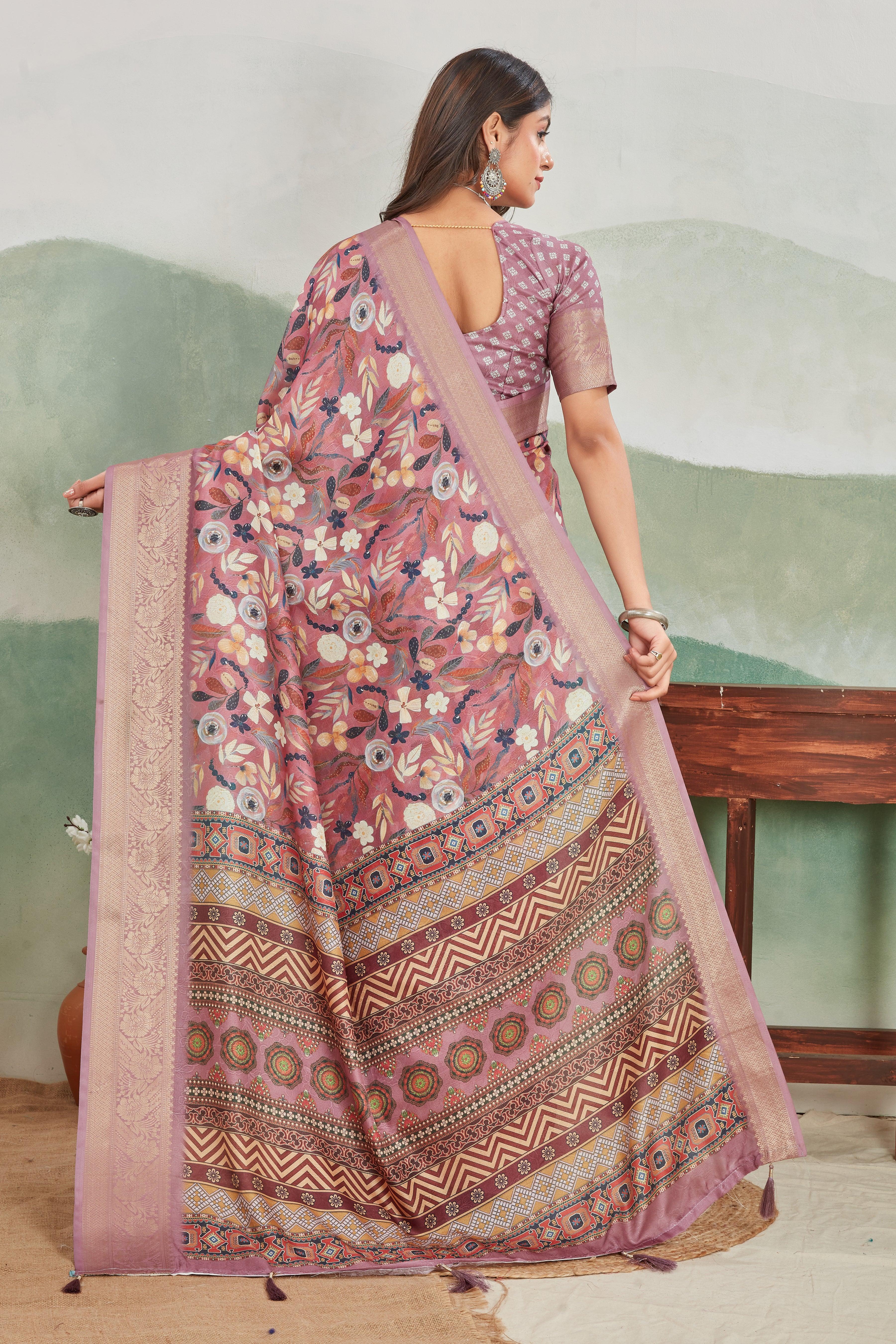 Luxurious Viscose Khaadi Jute Soft Silk Sarees for Special Occasions