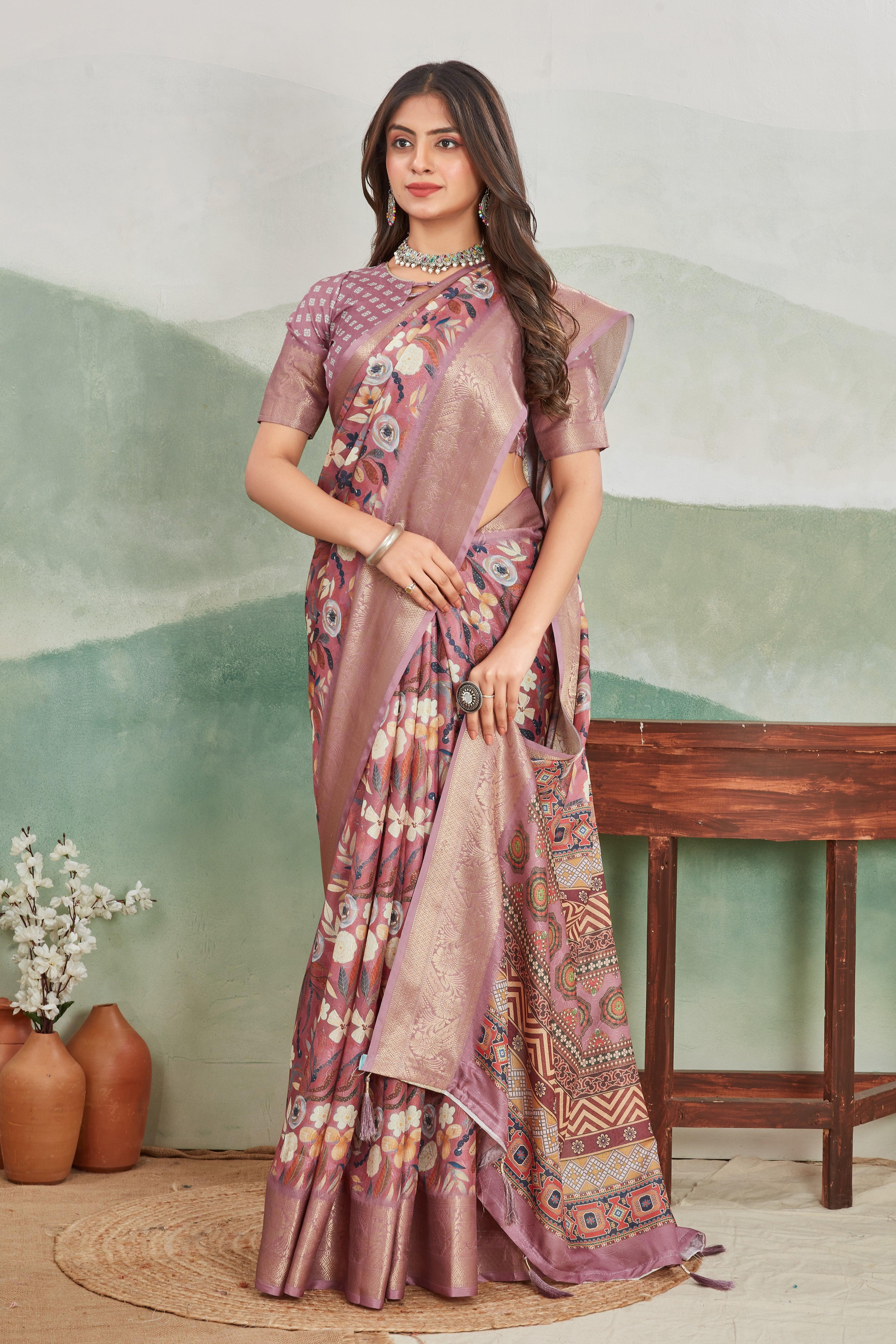 Luxurious Viscose Khaadi Jute Soft Silk Sarees for Special Occasions