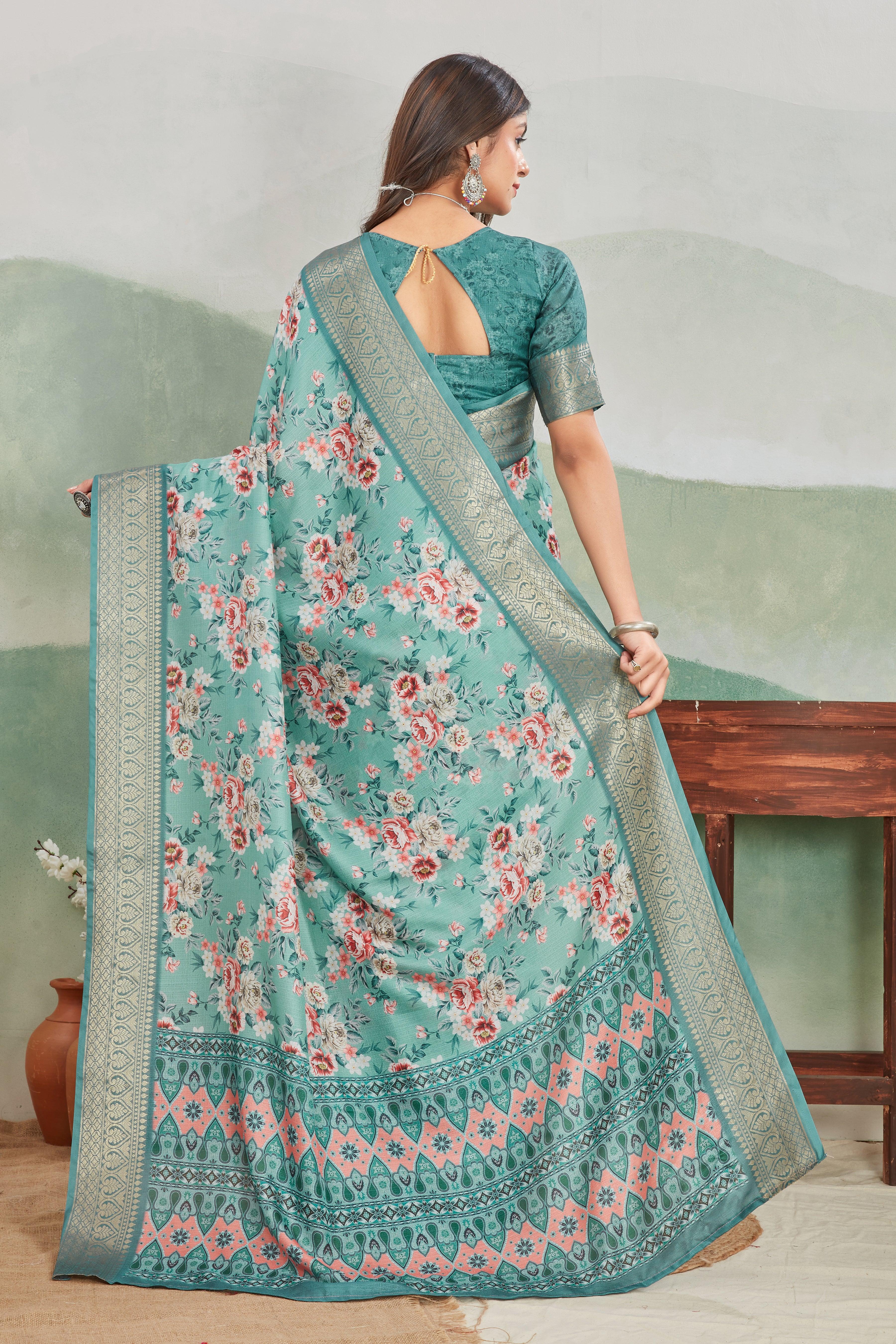 Experience the Luxury of Viscose Khaadi Jute Soft Silk Sarees