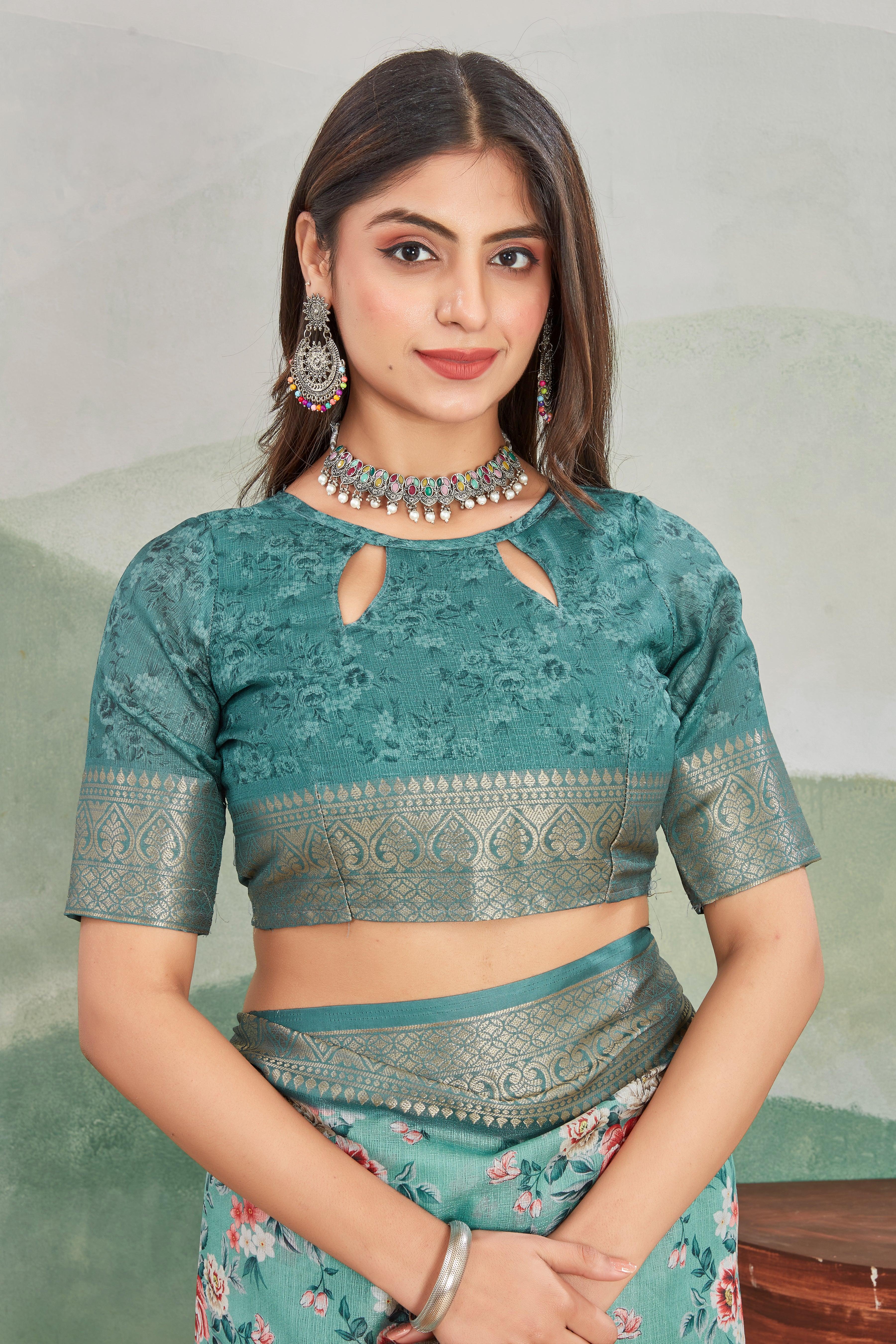 Experience the Luxury of Viscose Khaadi Jute Soft Silk Sarees