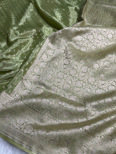 Crepe Silky Katan Banarasi Saree | Premium Jacquard Silk Saree | Mysorepattu