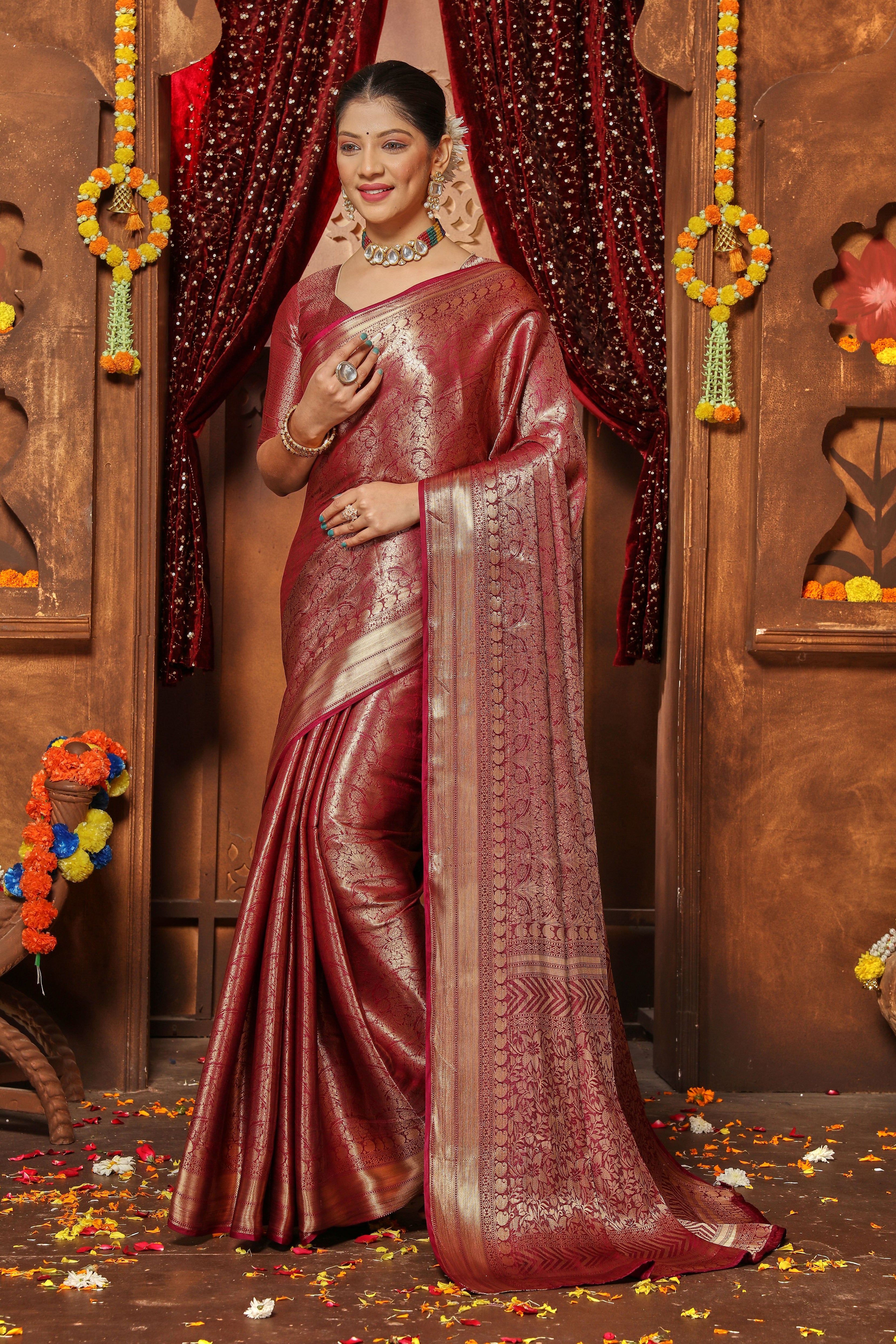 Majestic Silk with Full Zari: A Touch of Royalty