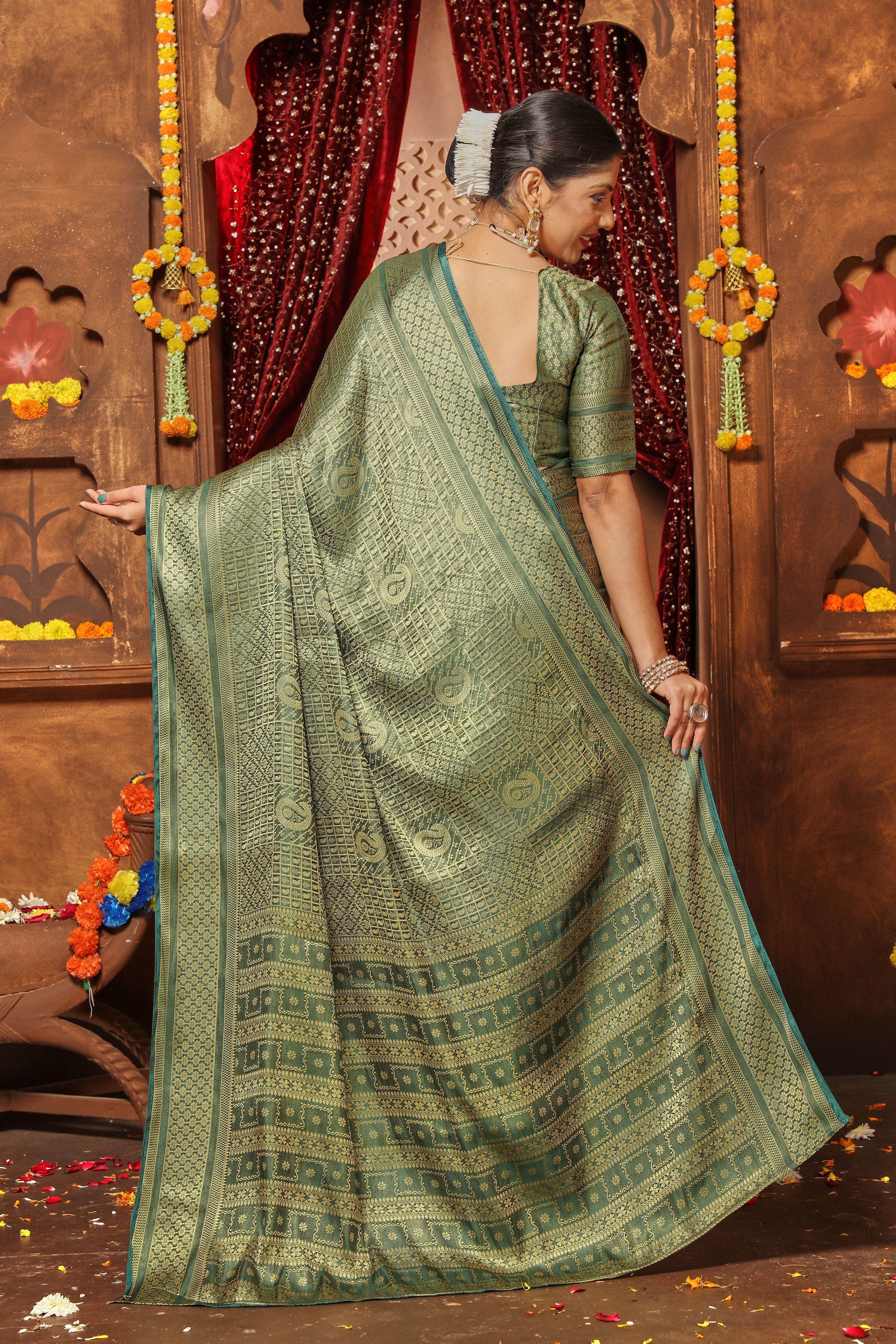 Timeless Beauty: Silk with Intricate Zari Weaving