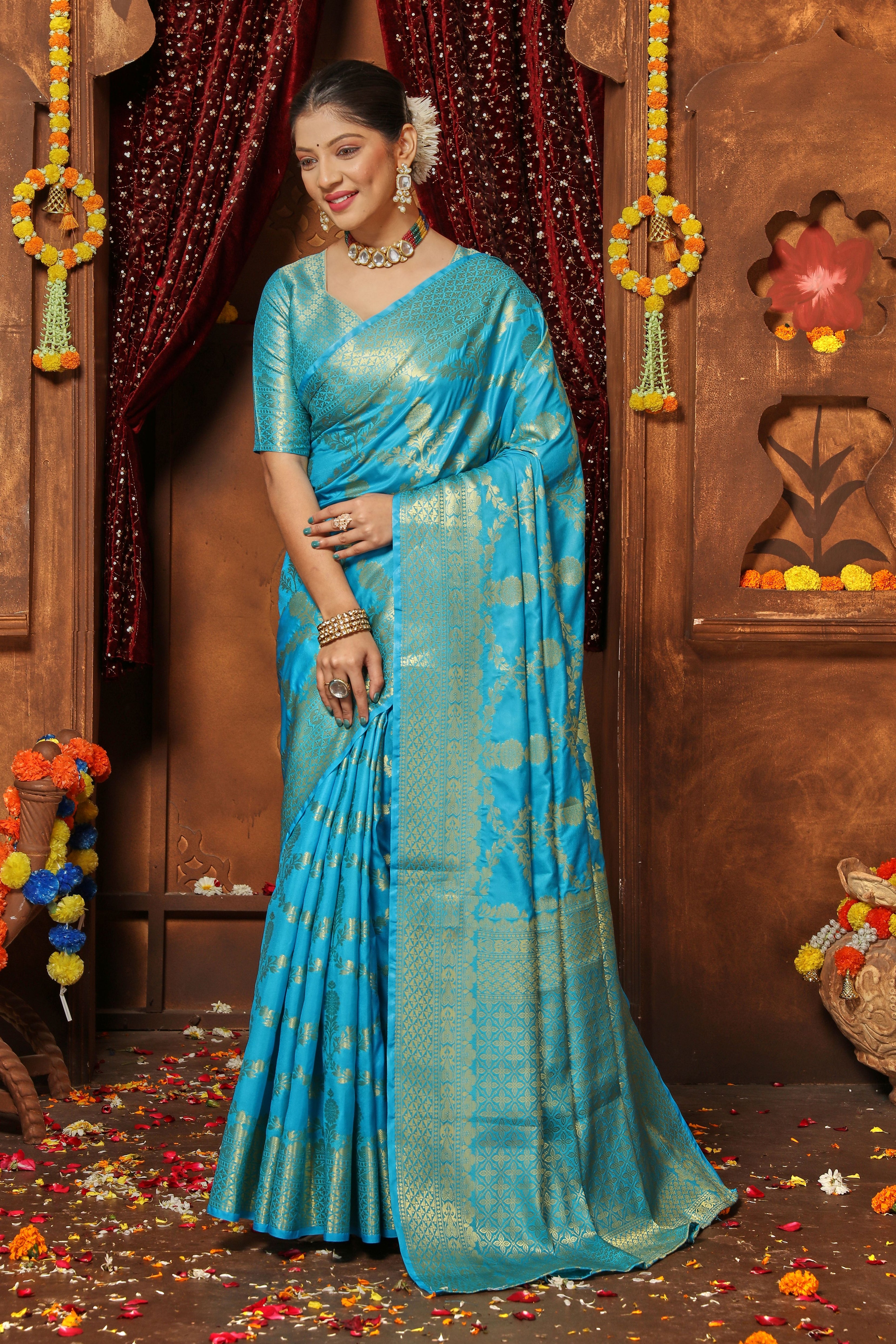 Pure Silk Fabrics: Rich Colors and Zari Artistry