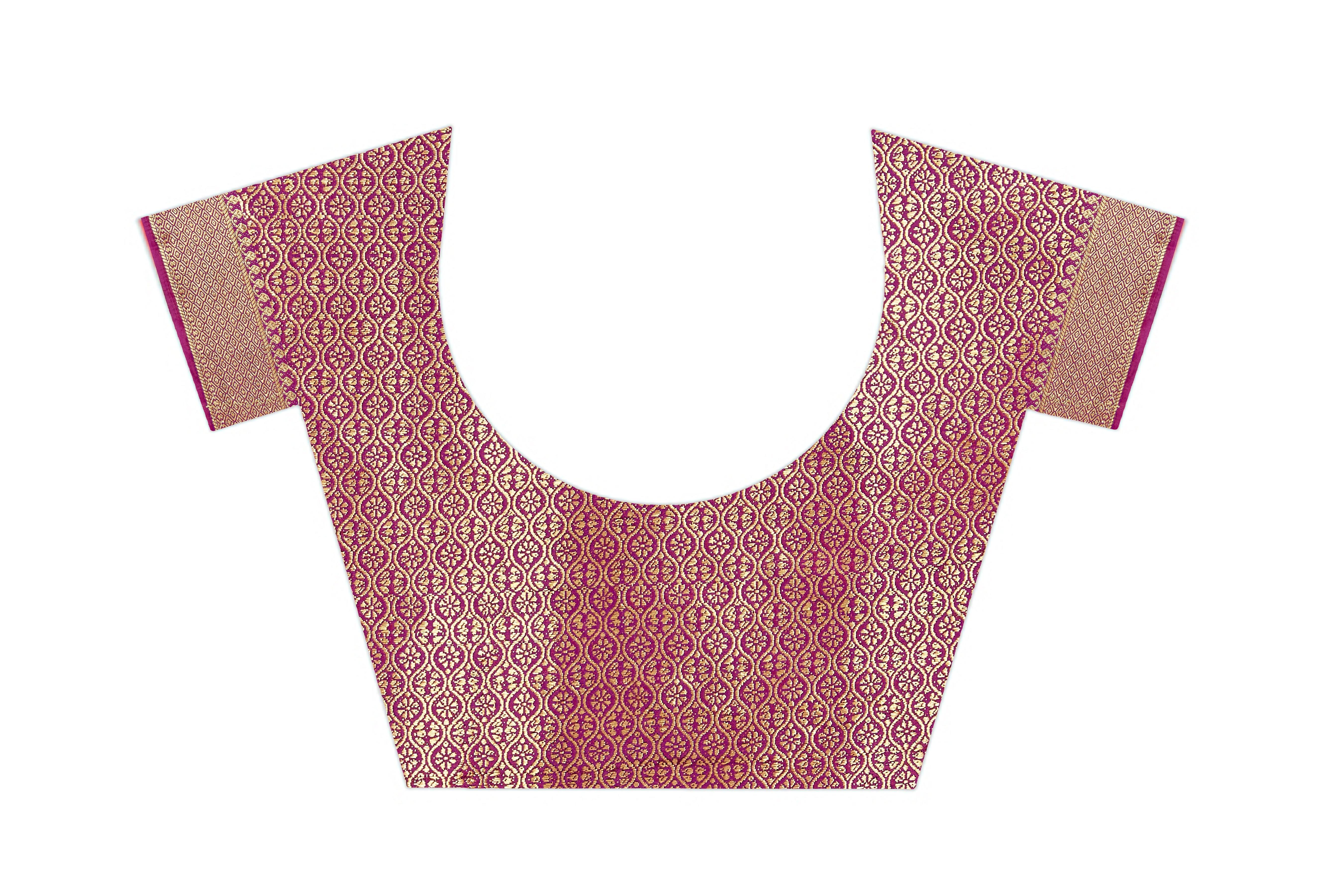 Brocade Elegance: Pure Mysore Silk Sarees in Magenta