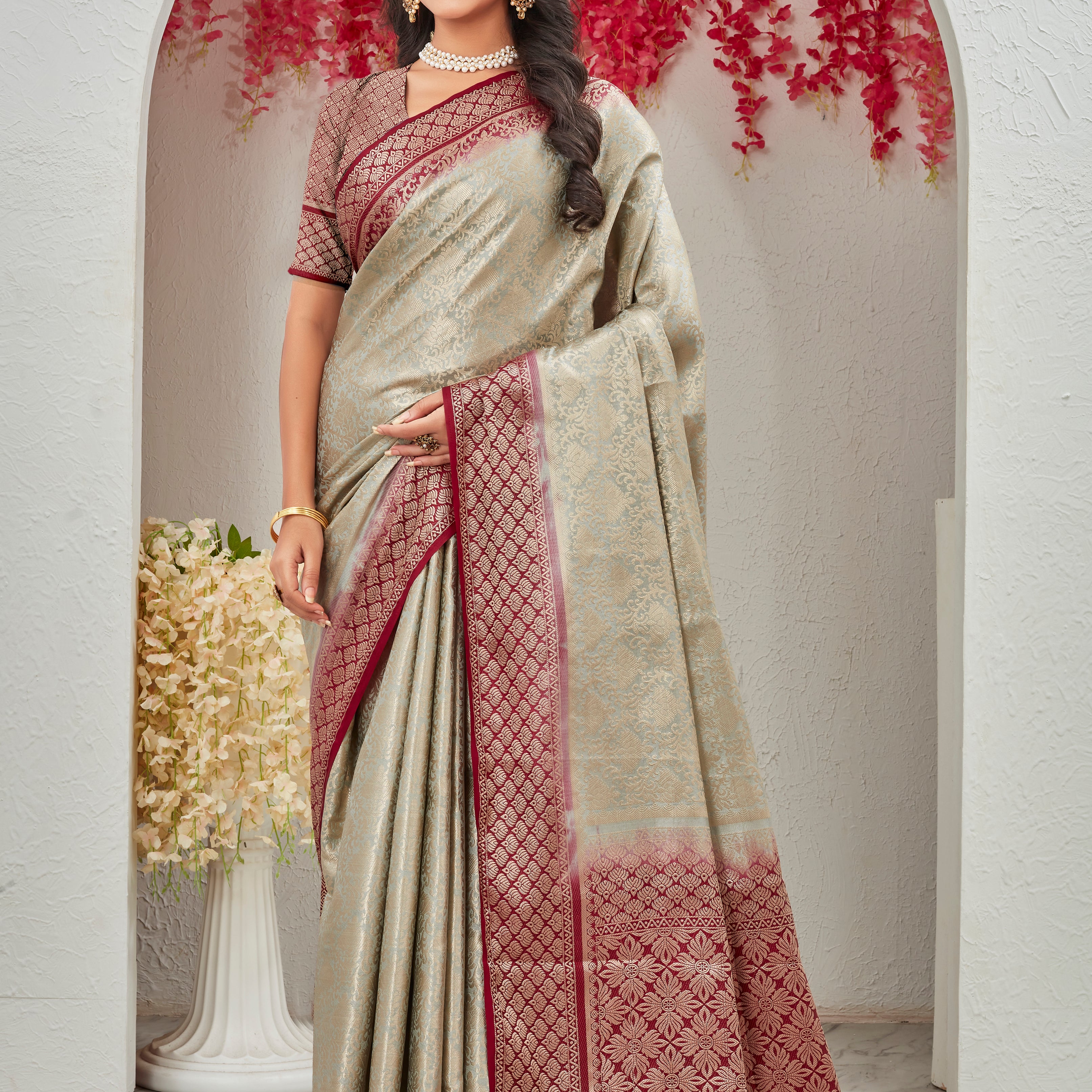 Pure brocade Mysore silk sarees