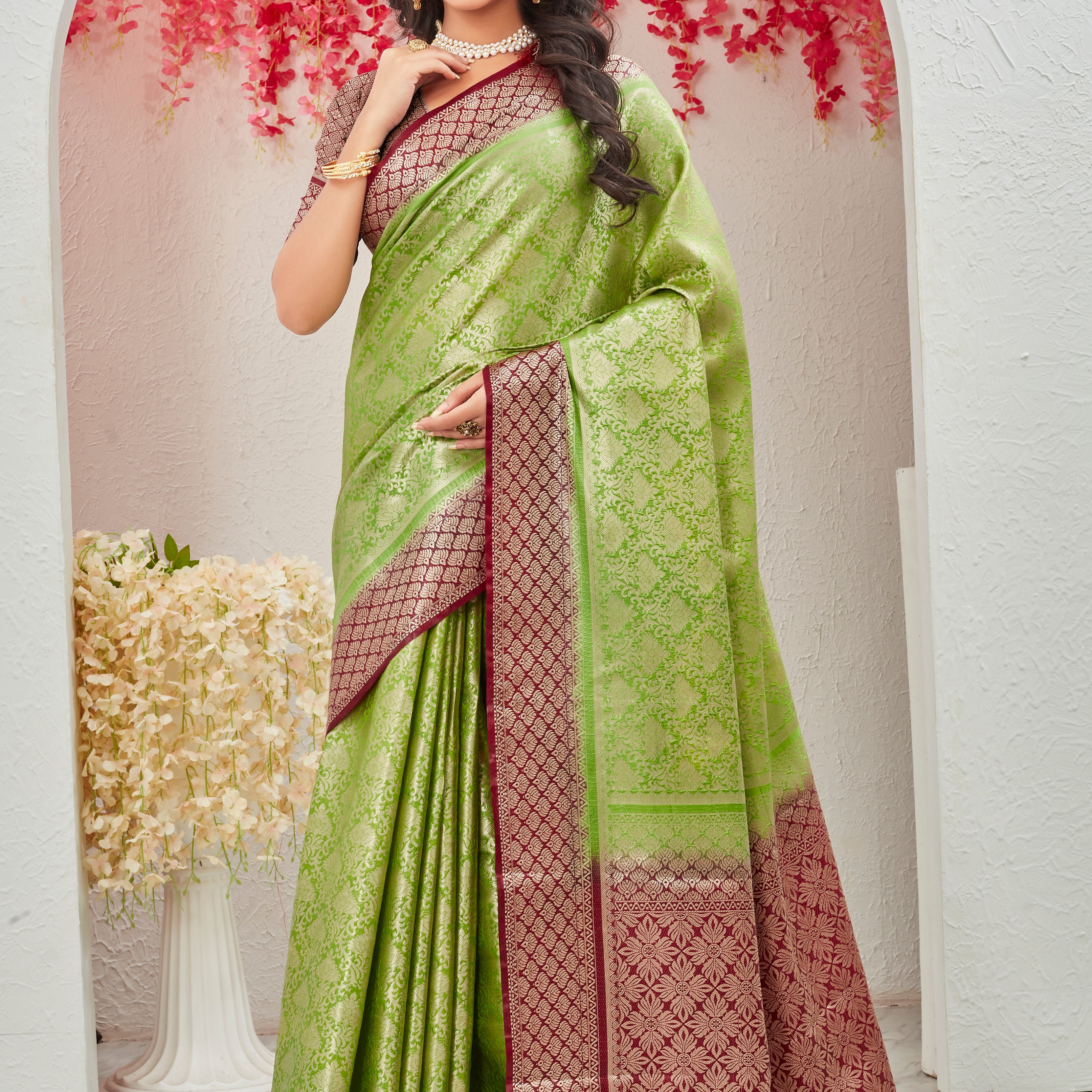 Pure brocade Mysore silk sarees