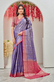 Velvet Sheen: Exquisite Brocade Work Mysore Silk