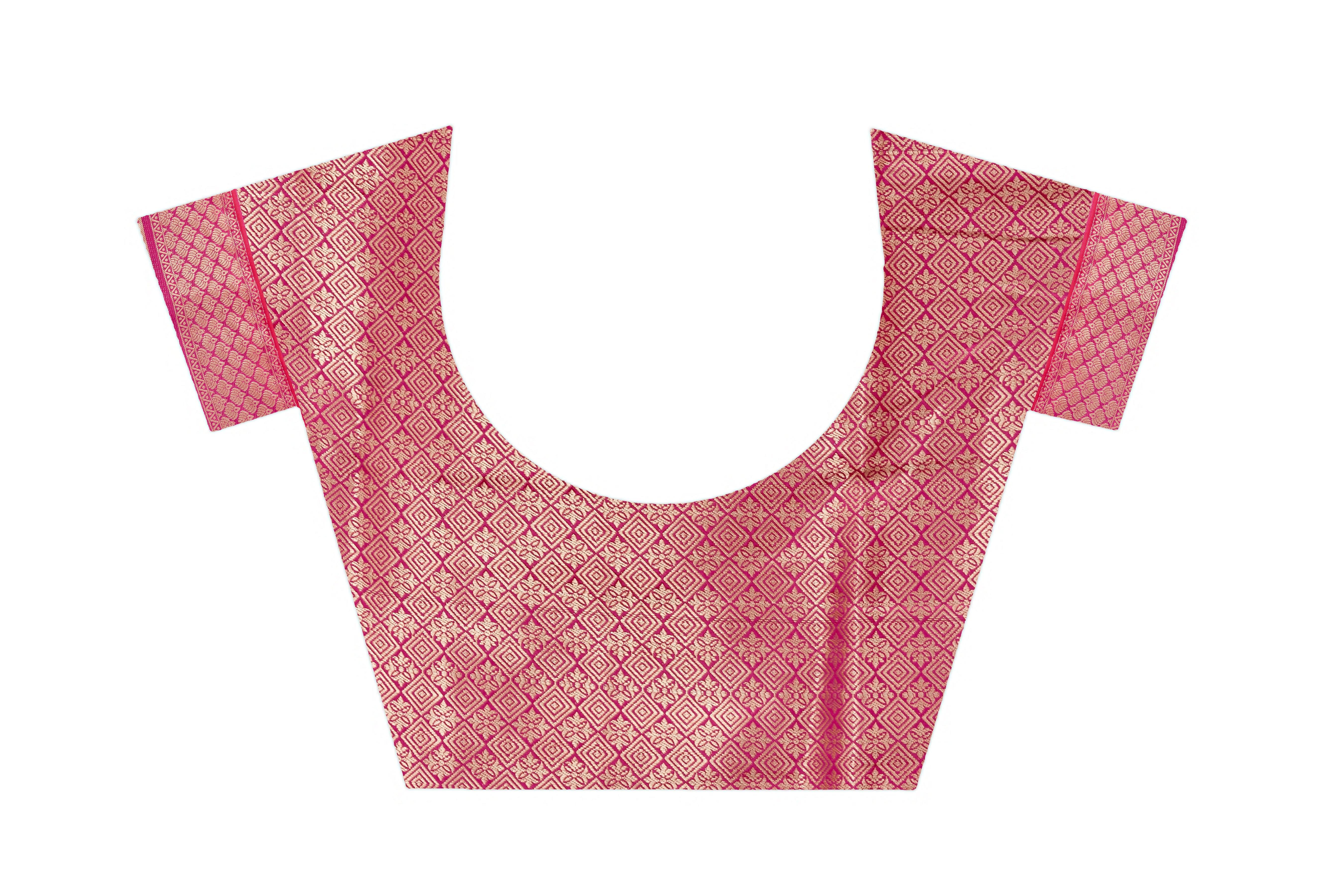 Velvet Sheen: Exquisite Brocade Work Mysore Silk