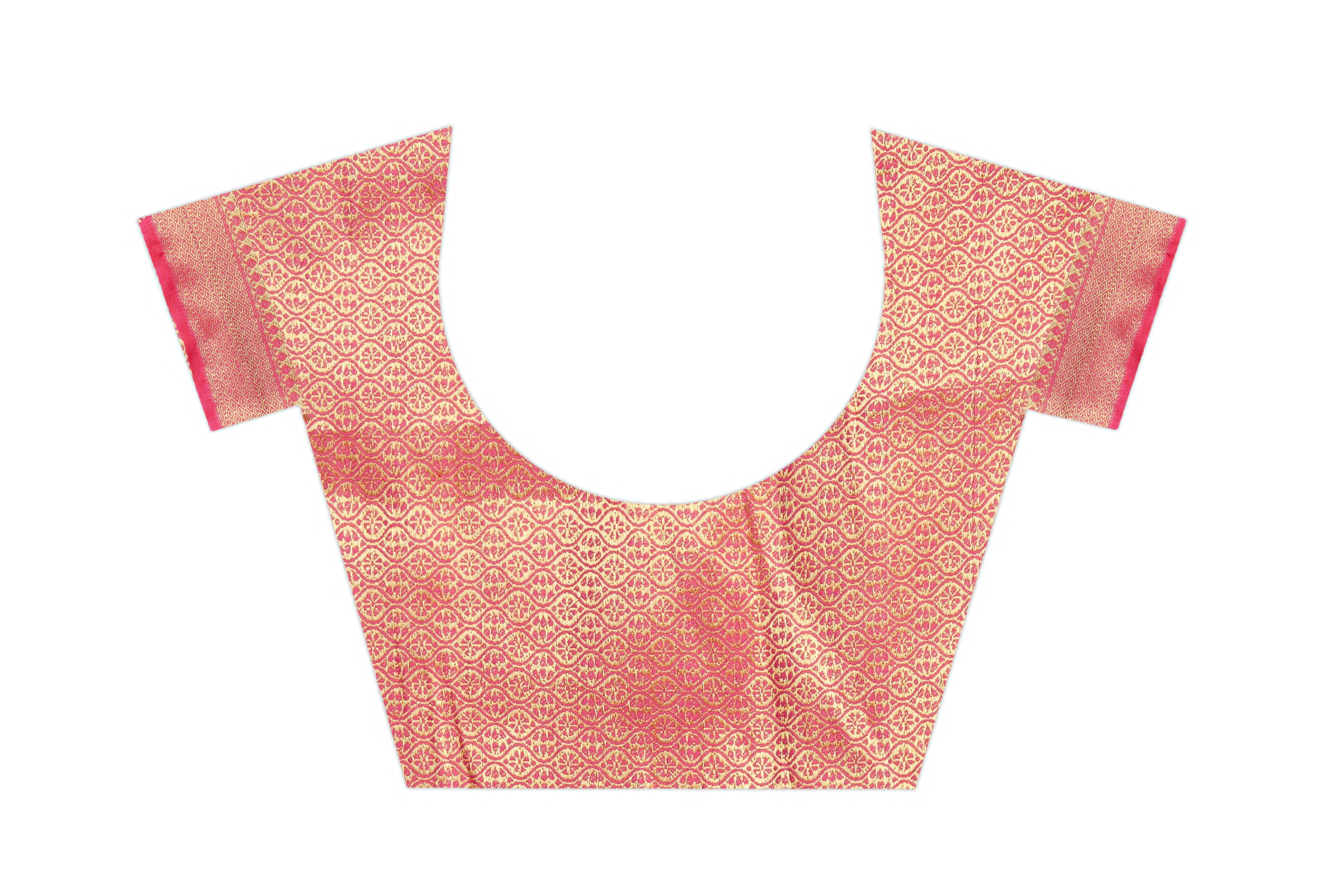 Brocade Elegance: Pure Mysore Silk Sarees in Pink